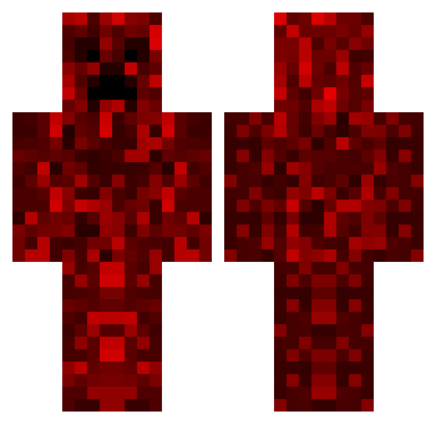 Psychosexuality Minecraft skin, front and back view