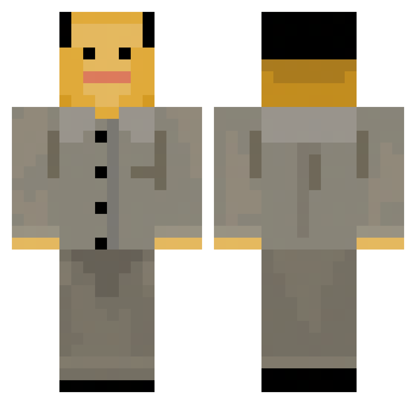 Ragiolll Minecraft skin, front and back view