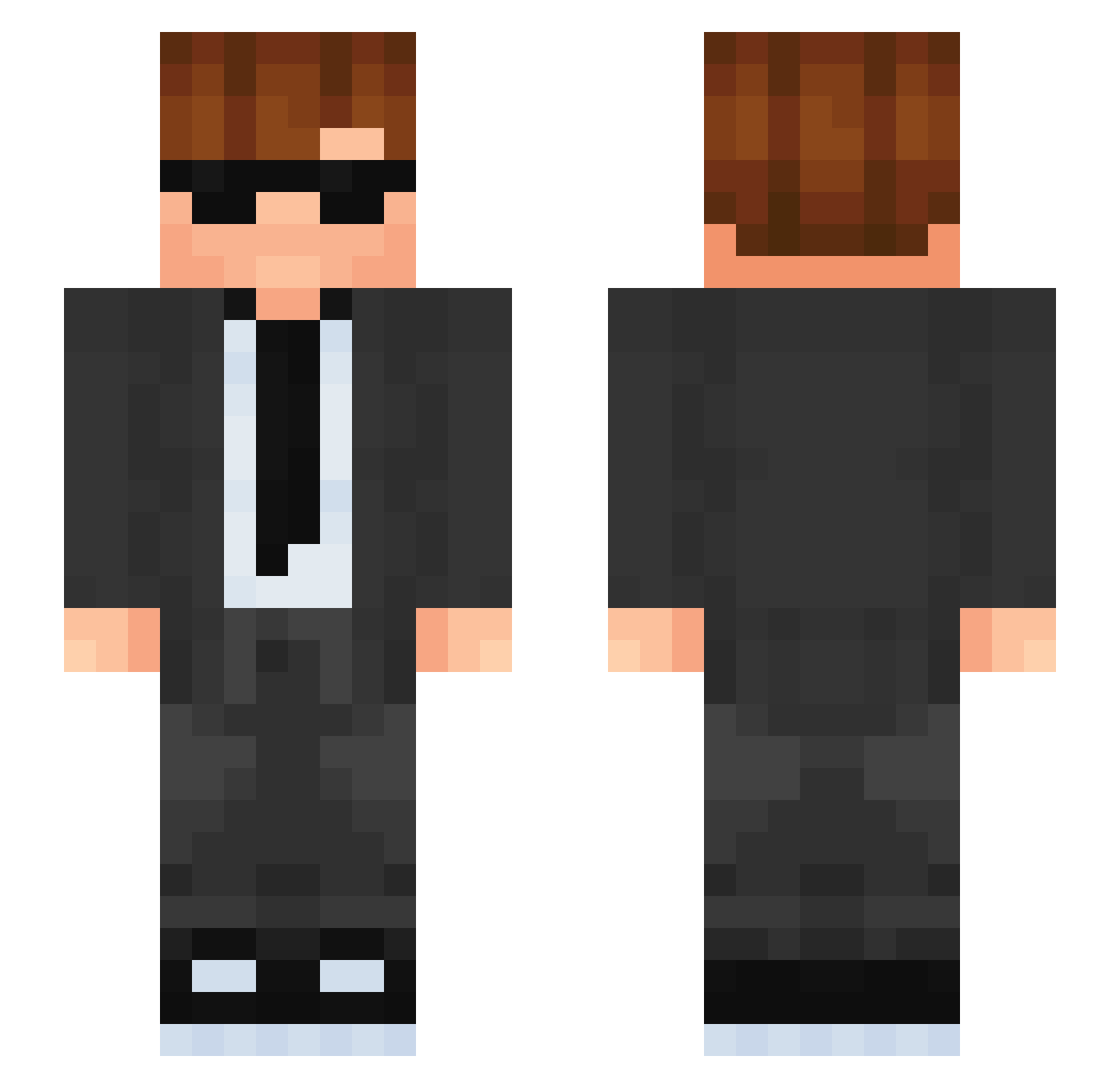 Fredd_XD Minecraft skin, front and back view