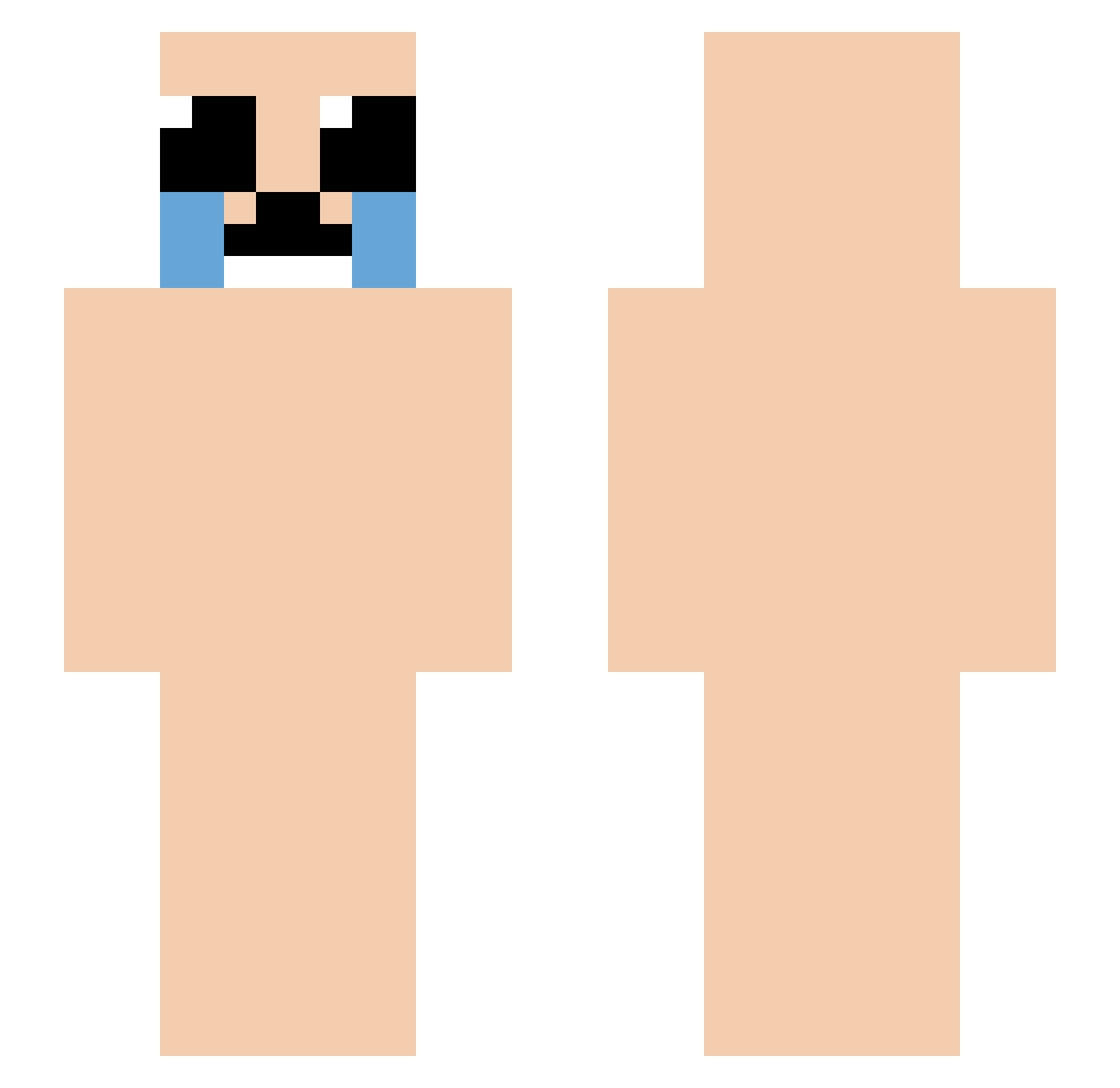 julljan Minecraft skin, front and back view