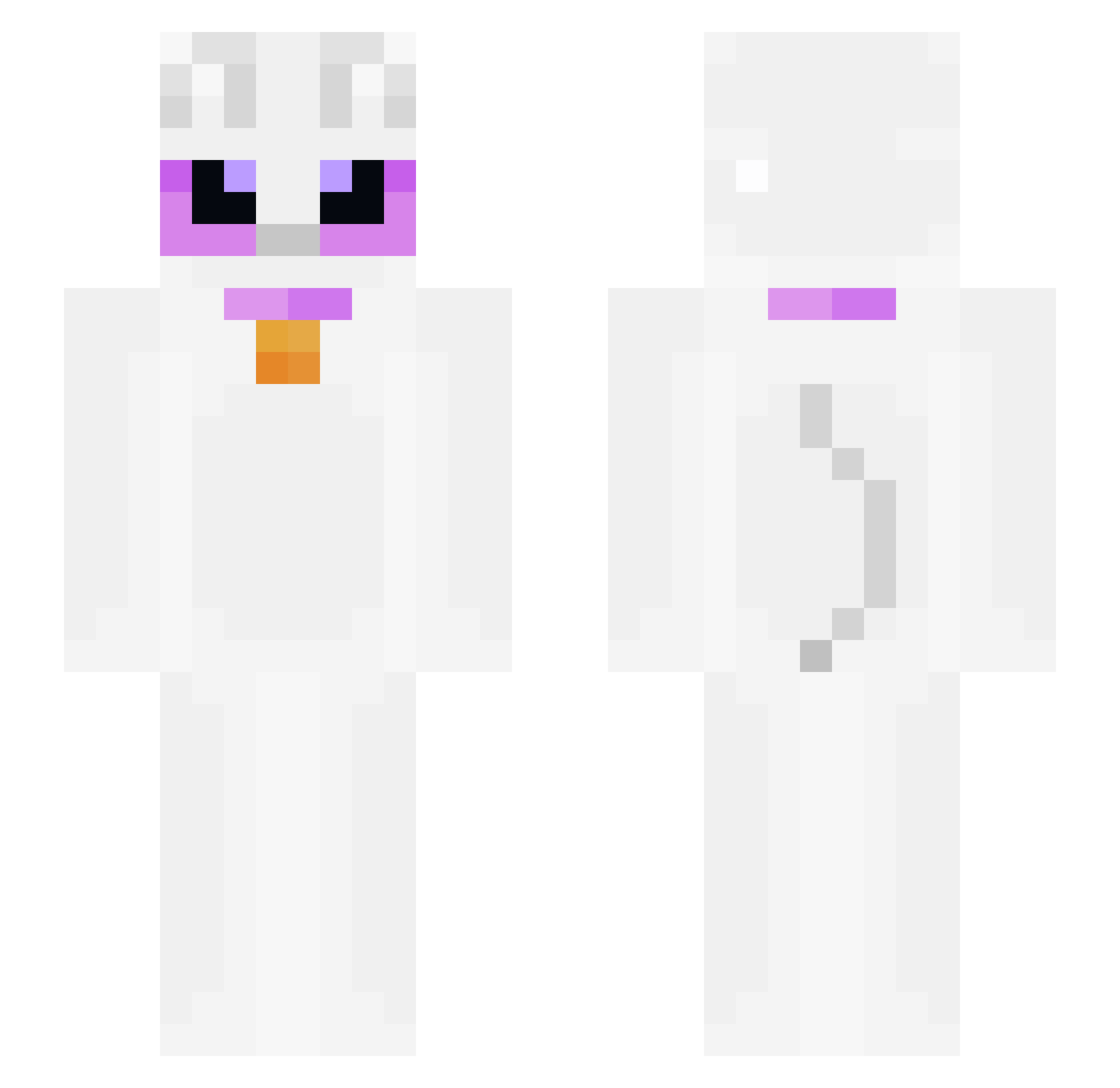 kepfd Minecraft skin, front and back view