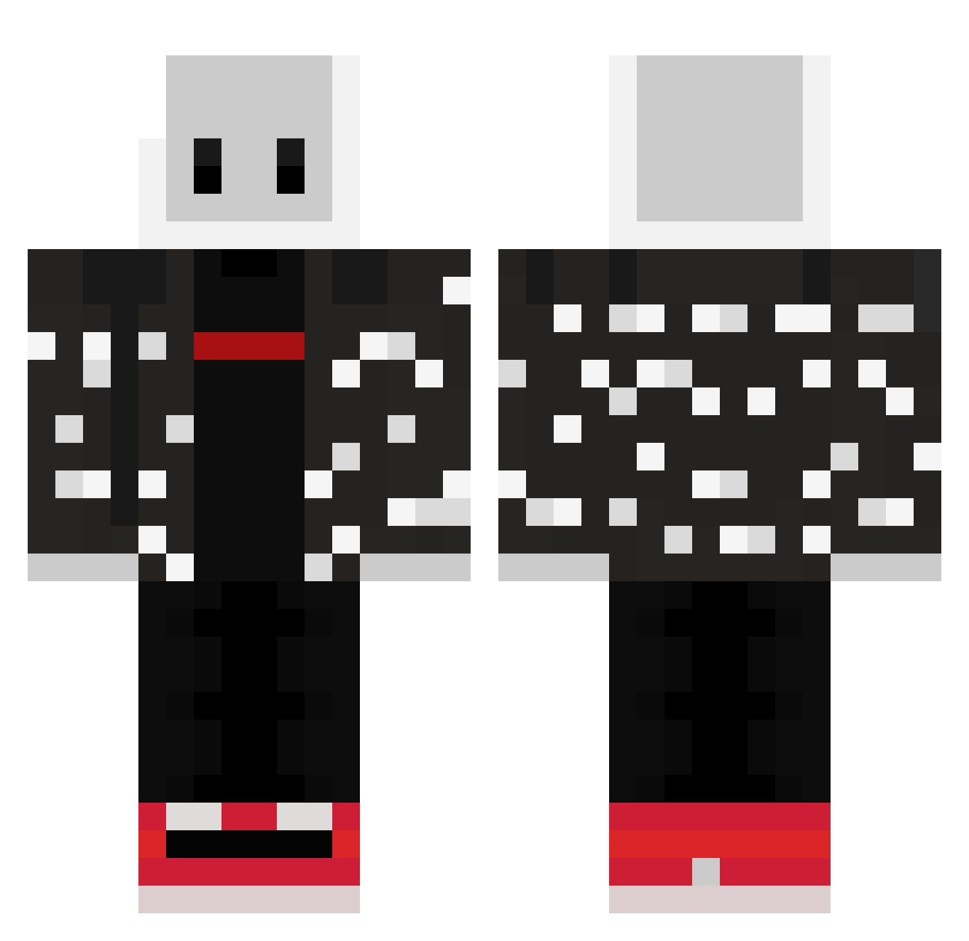 _Jgamer2_ Minecraft skin, front and back view