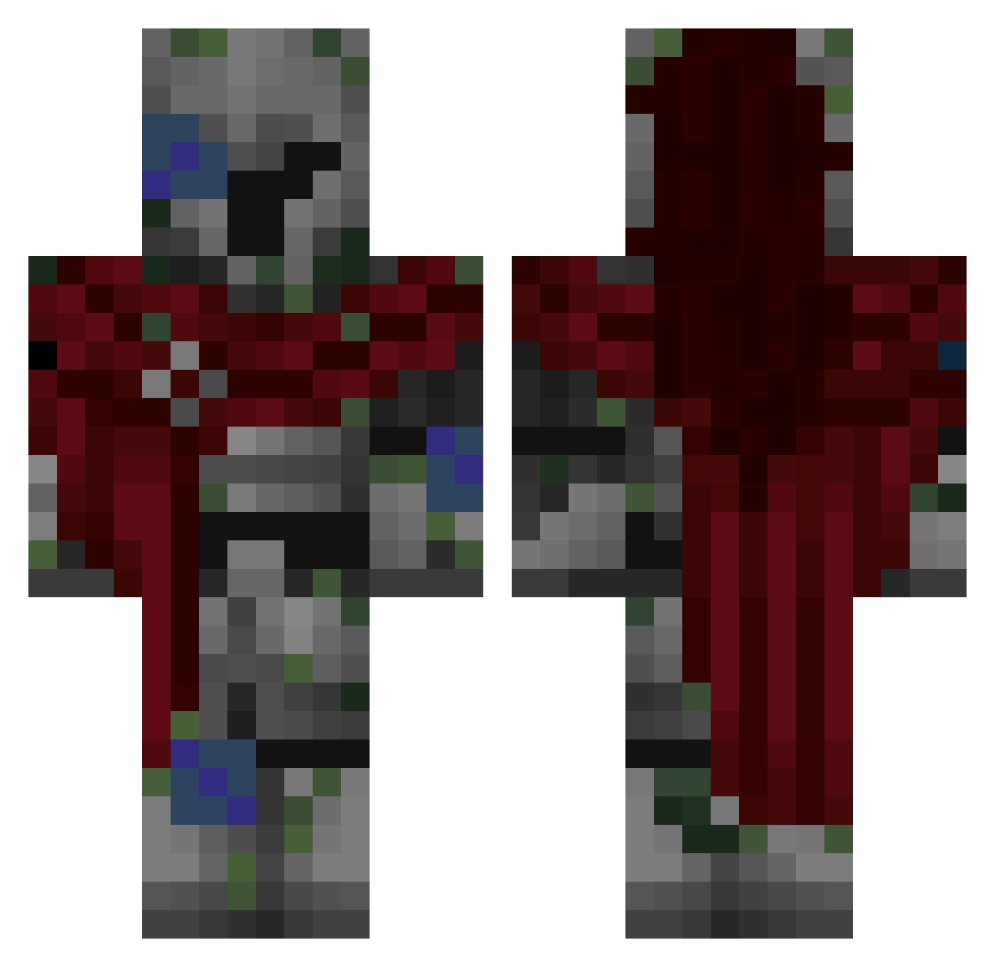 VANXHE1M Minecraft skin, front and back view
