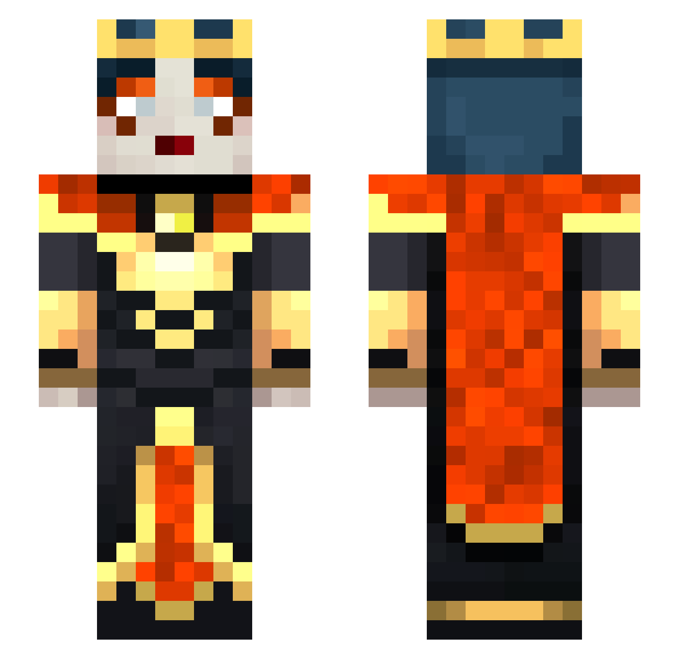 KingAnarchy529 Minecraft skin, front and back view