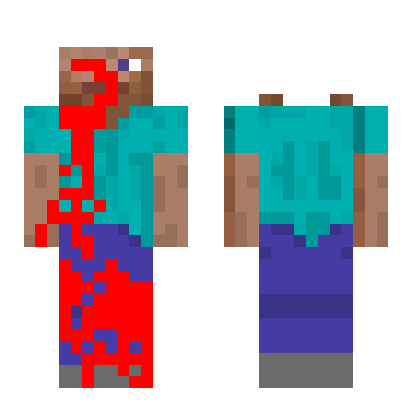 moderator122 Minecraft skin, front and back view