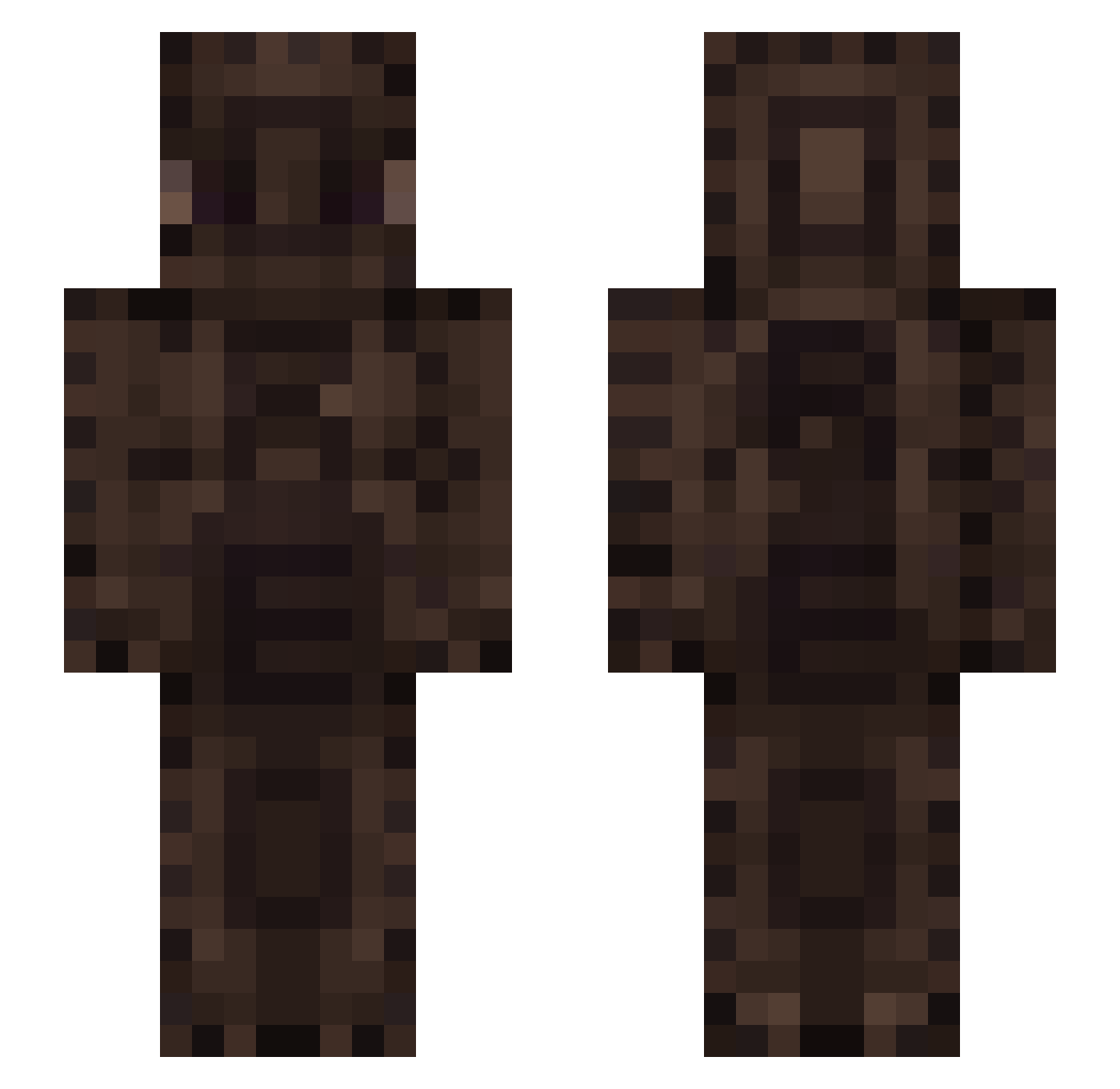 SleepingIRL Minecraft skin, front and back view