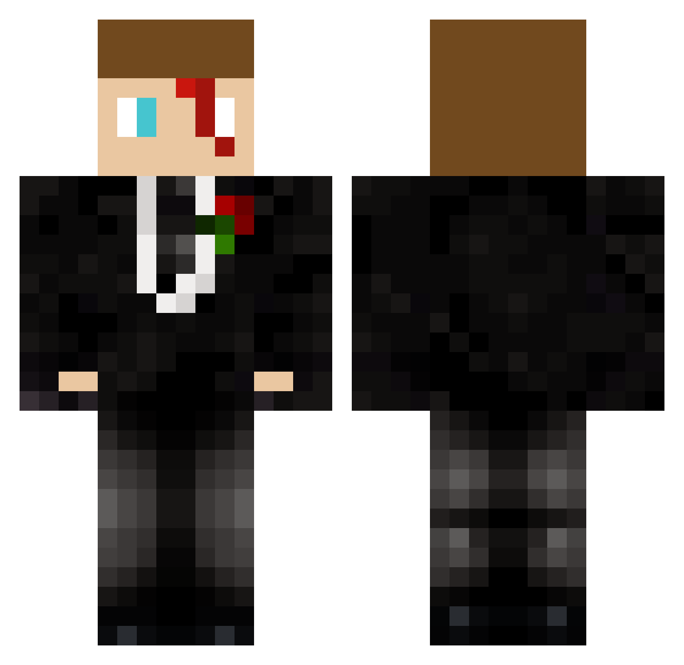 Stormfox1104 Minecraft skin, front and back view