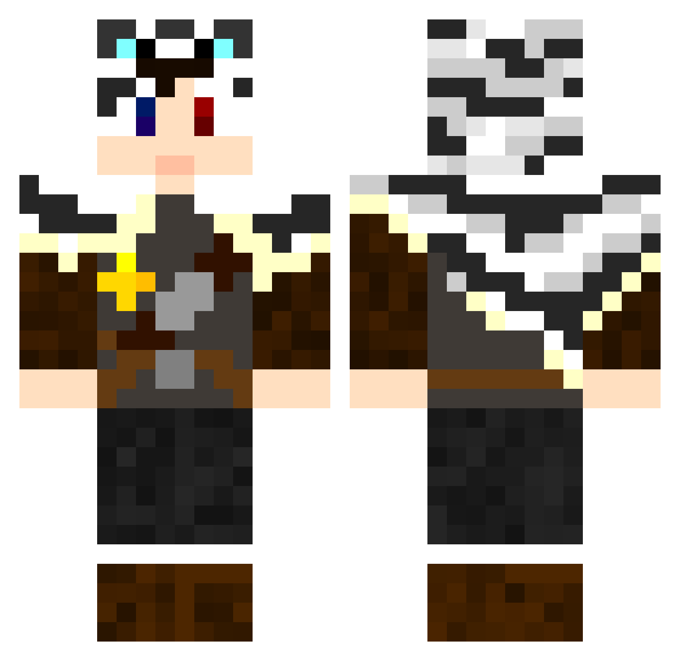 Mir0308 Minecraft skin, front and back view