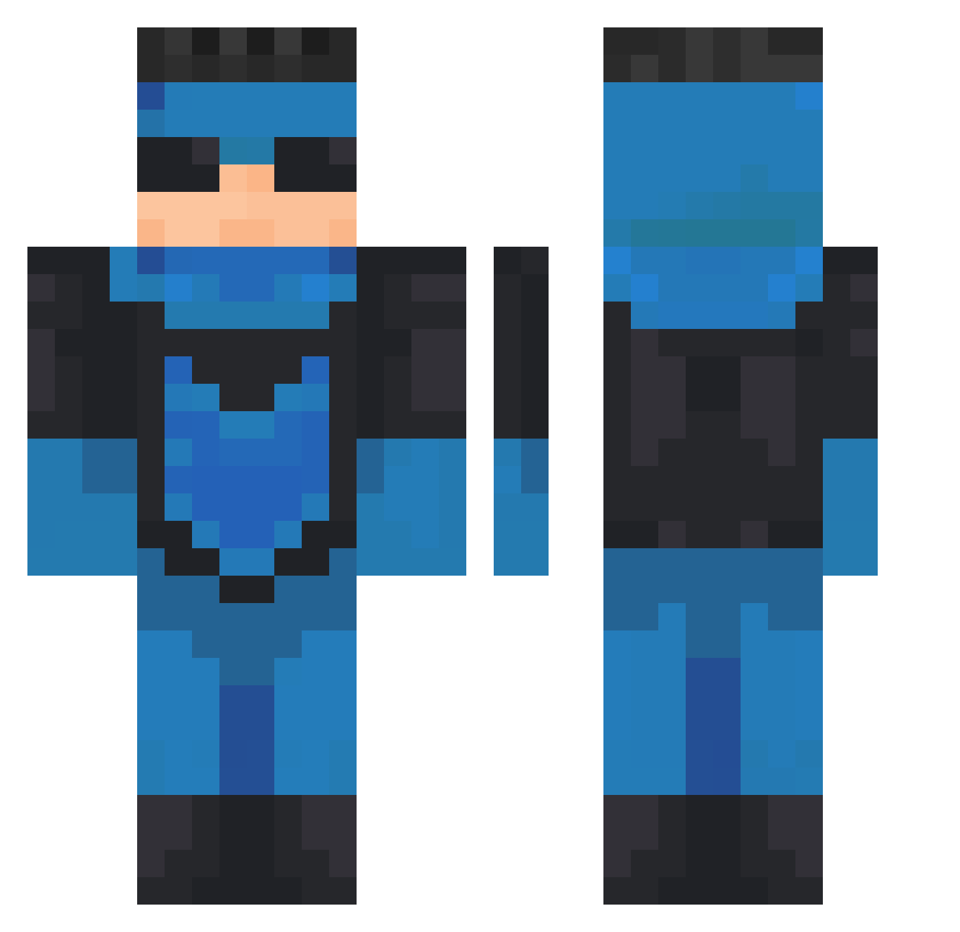 who0oper Minecraft skin, front and back view