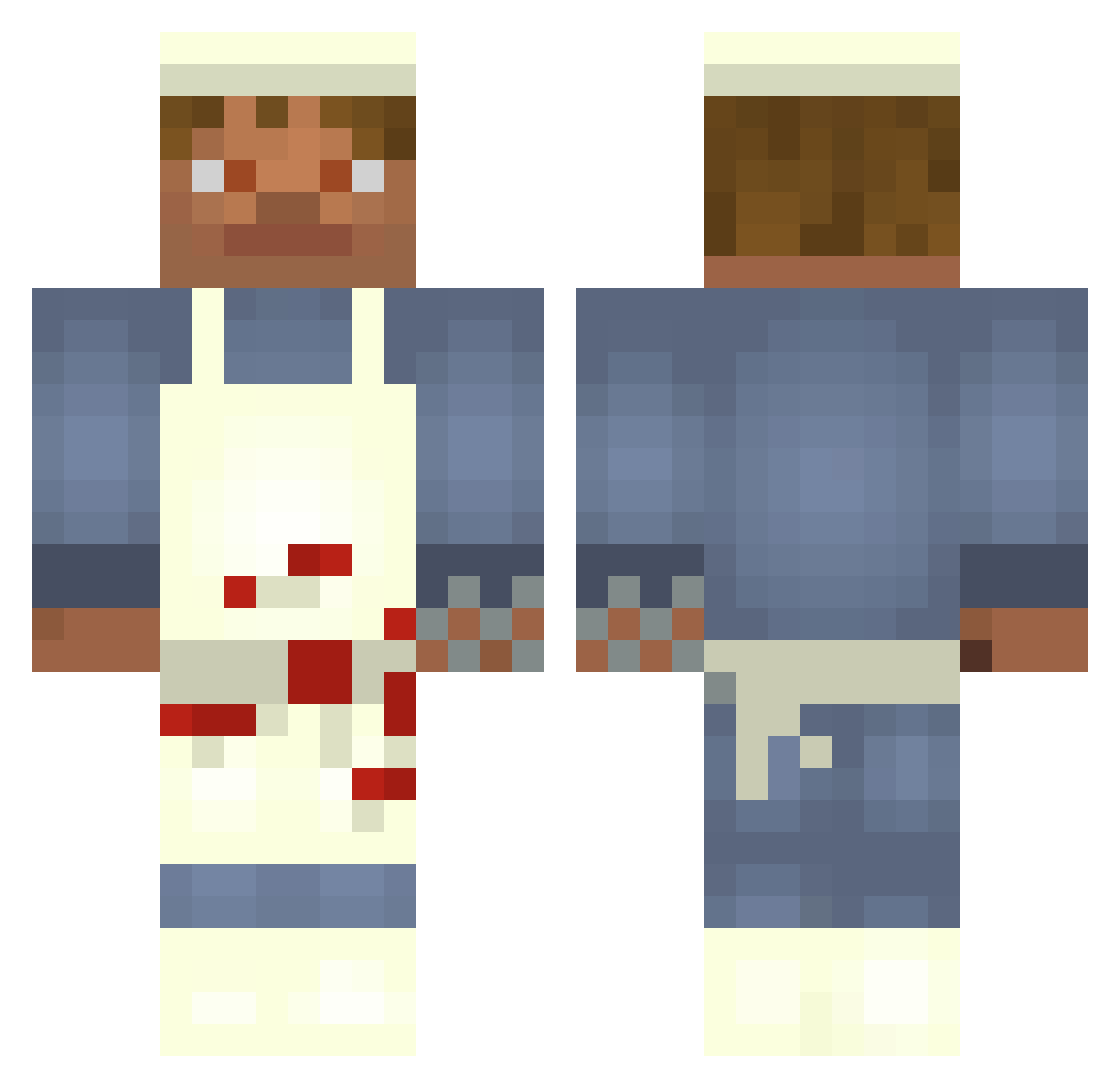 SeMoFi Minecraft skin, front and back view