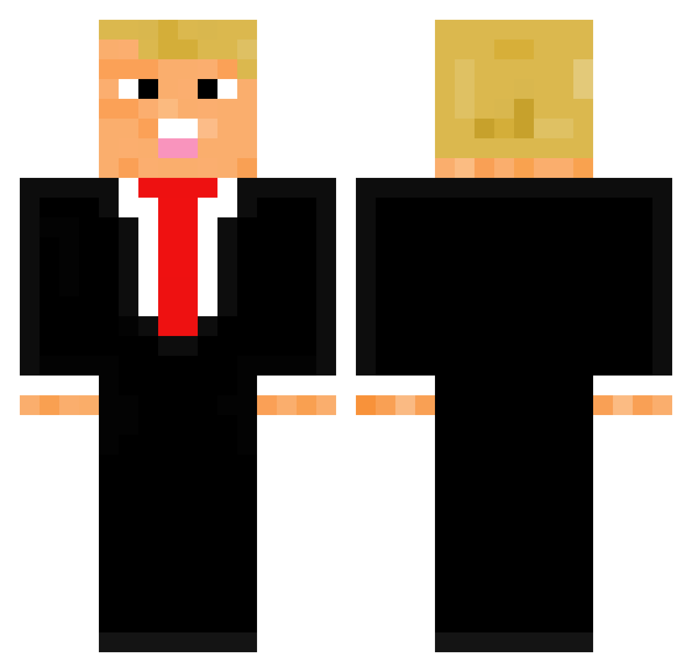 LossLeaf Minecraft skin, front and back view