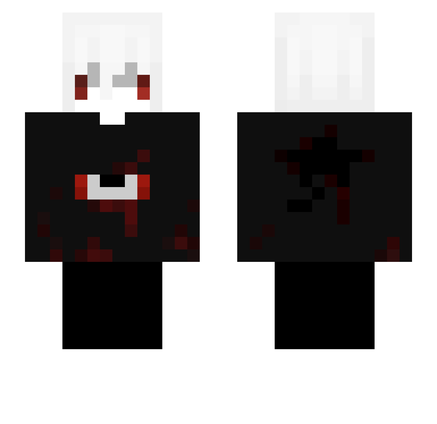 1monamour Minecraft skin, front and back view