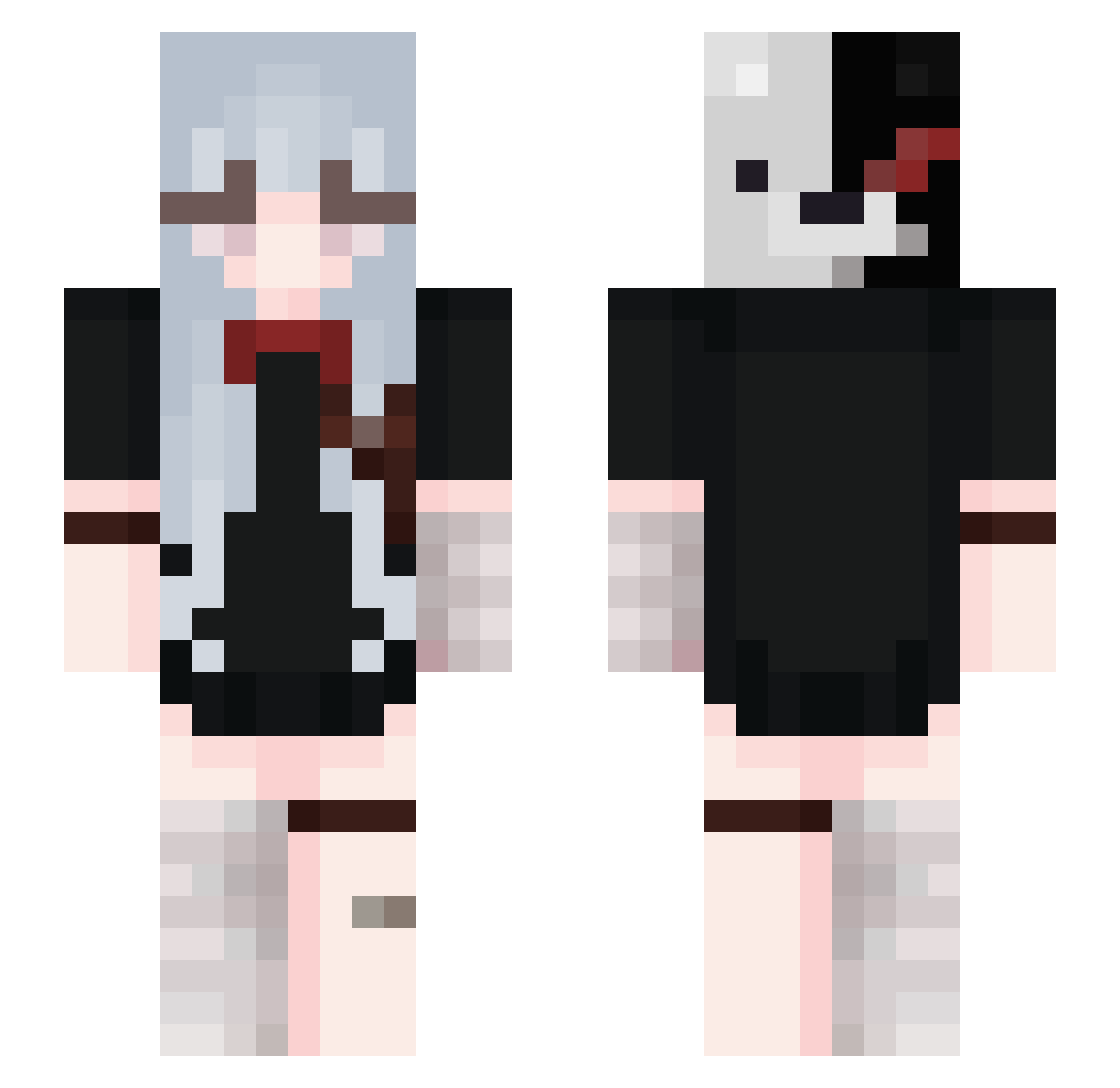 uviy Minecraft skin, front and back view