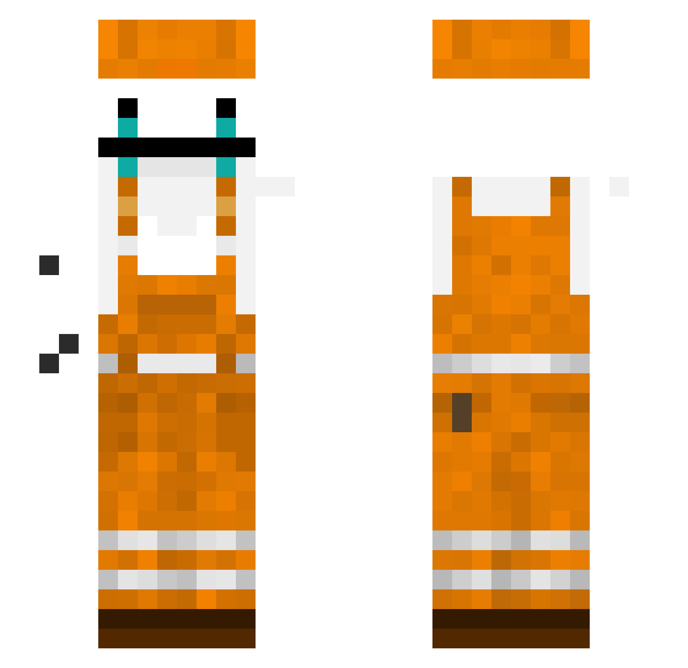 Gauder_ Minecraft skin, front and back view