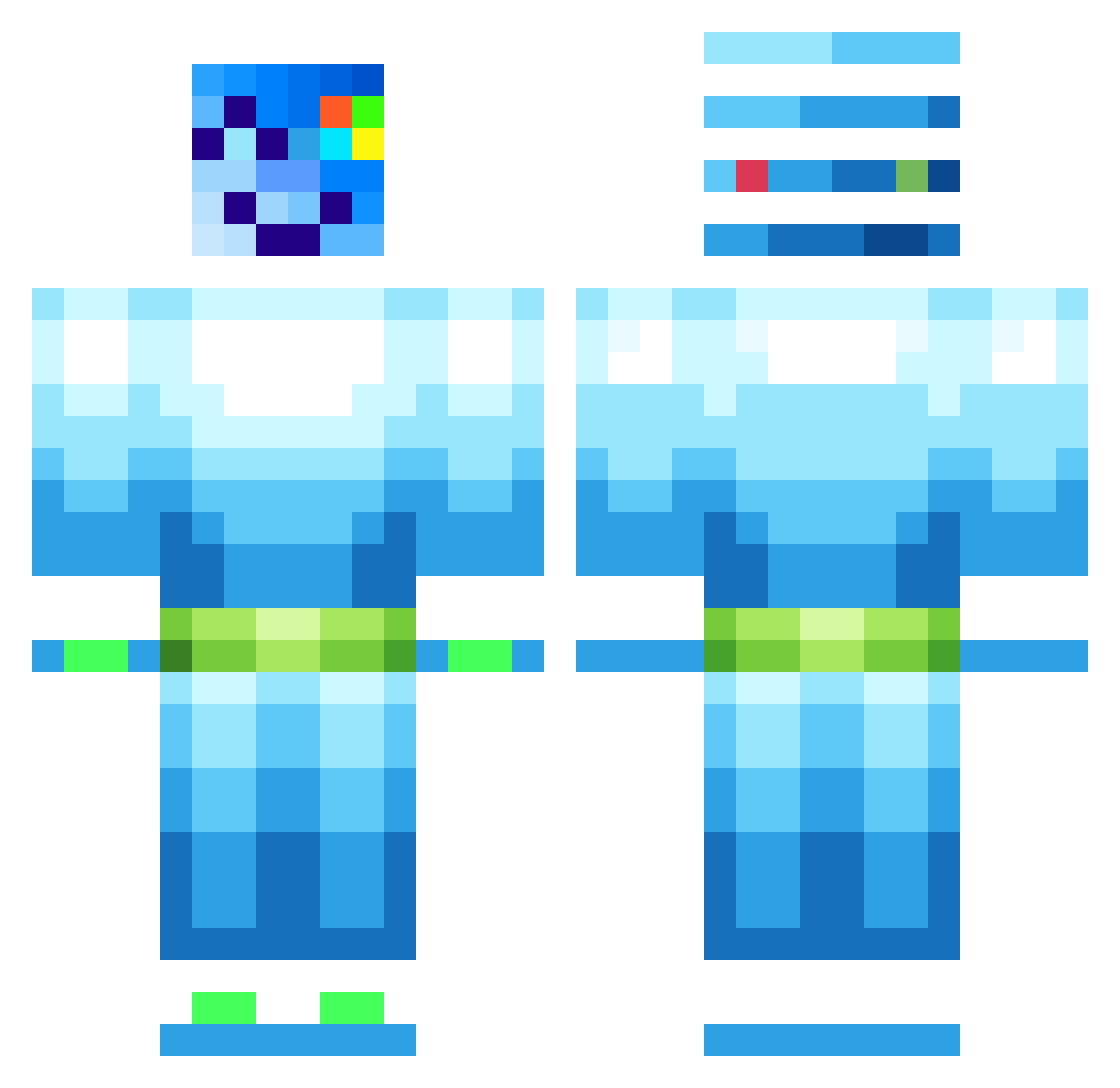 TandemDriftz Minecraft skin, front and back view