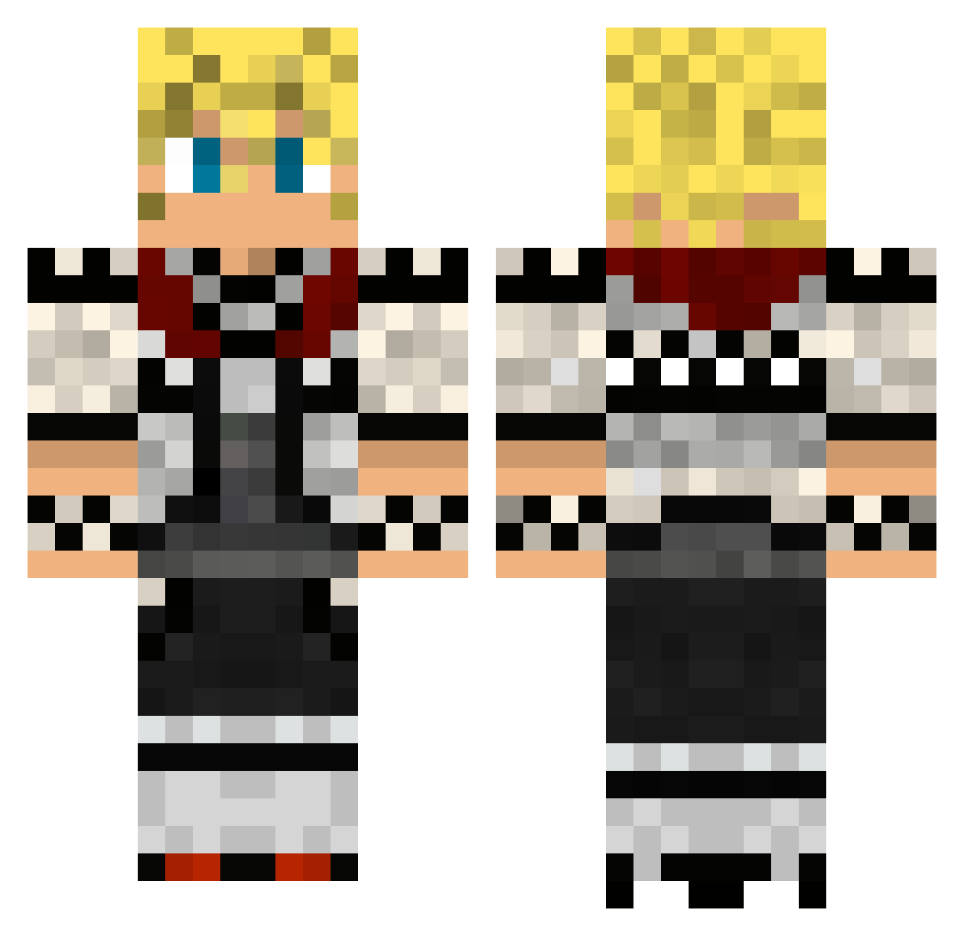 Mattmasters1 Minecraft skin, front and back view
