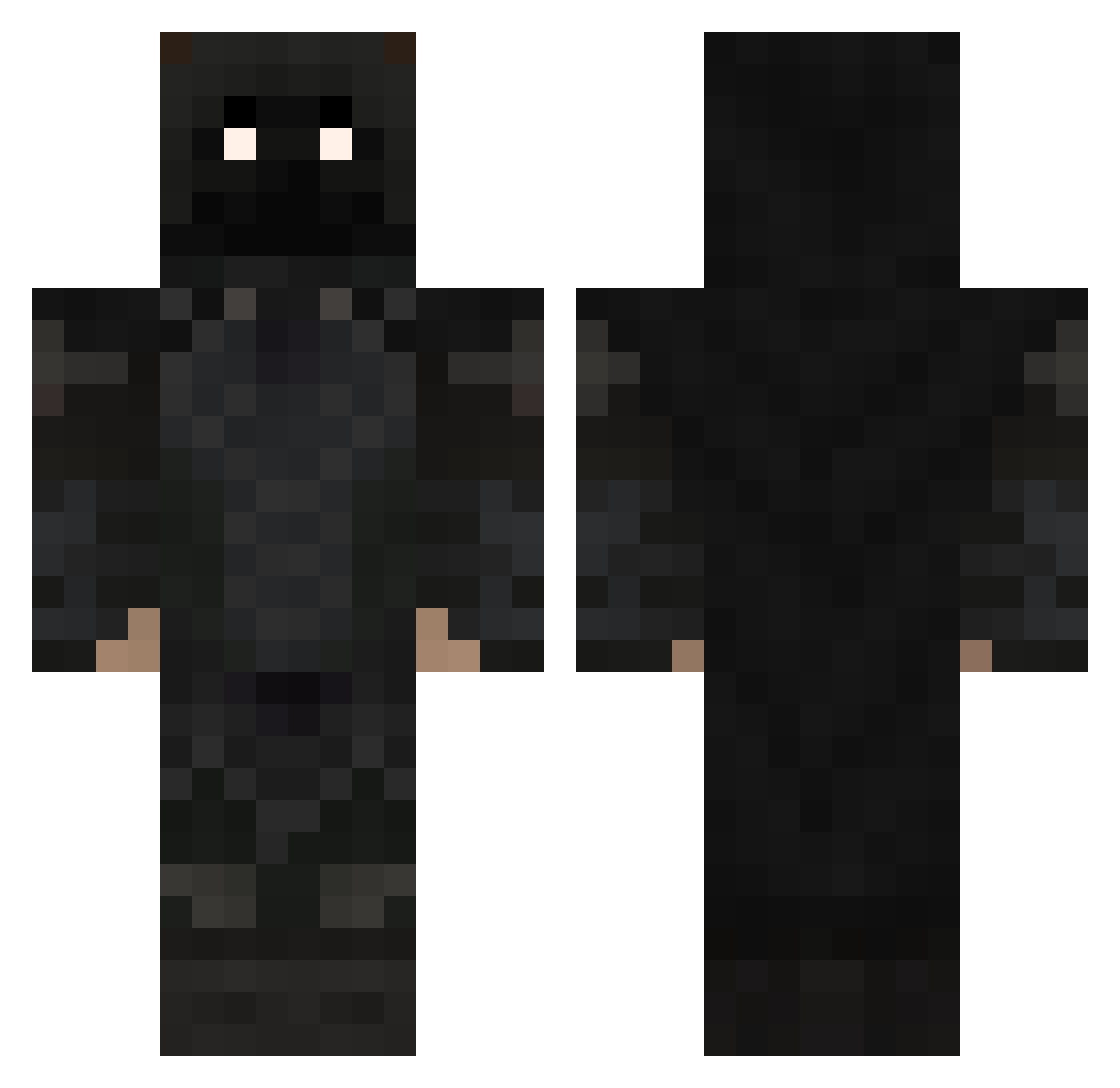 LexiDk Minecraft skin, front and back view