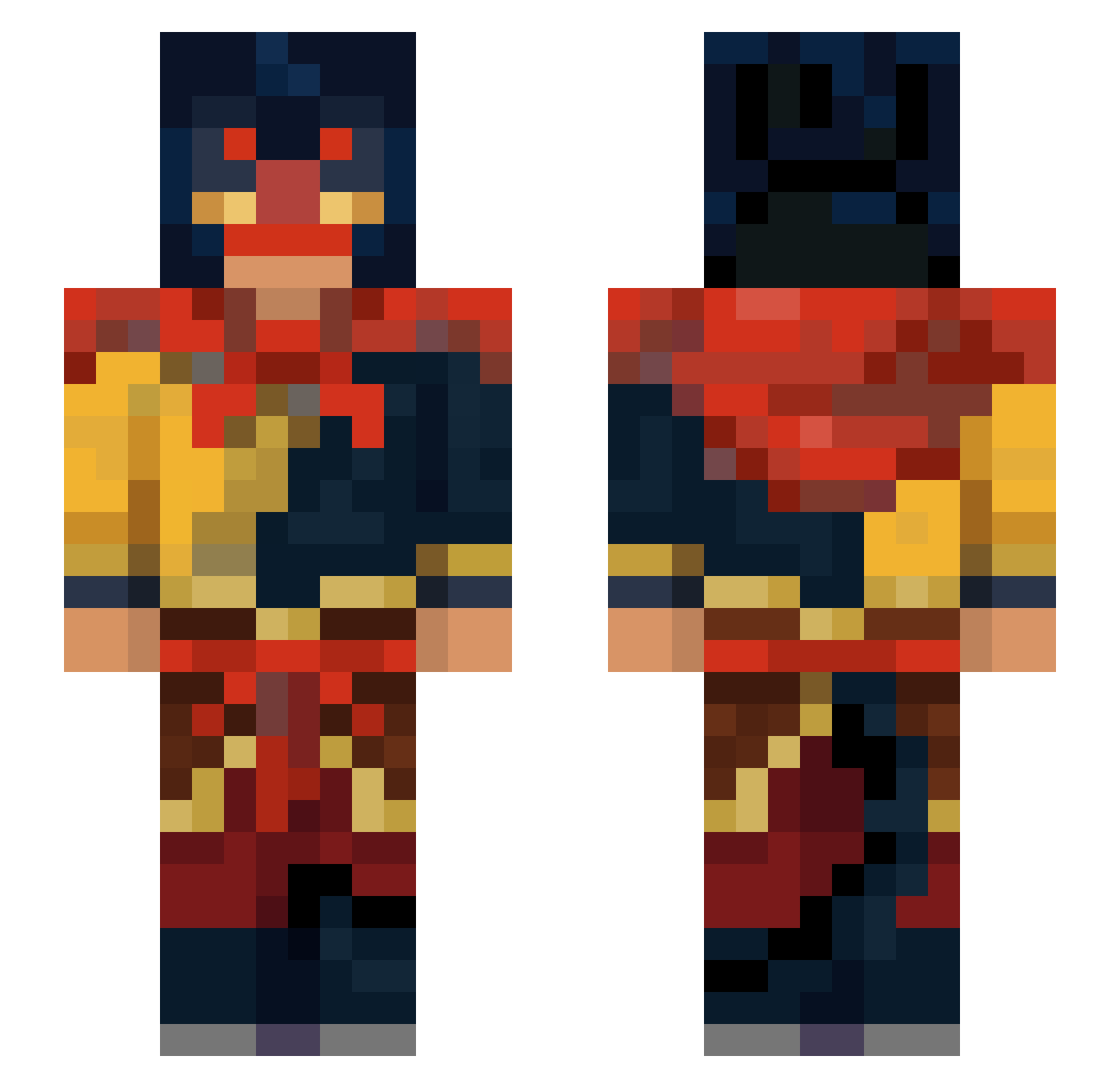Vivi_Aka_V Minecraft skin, front and back view