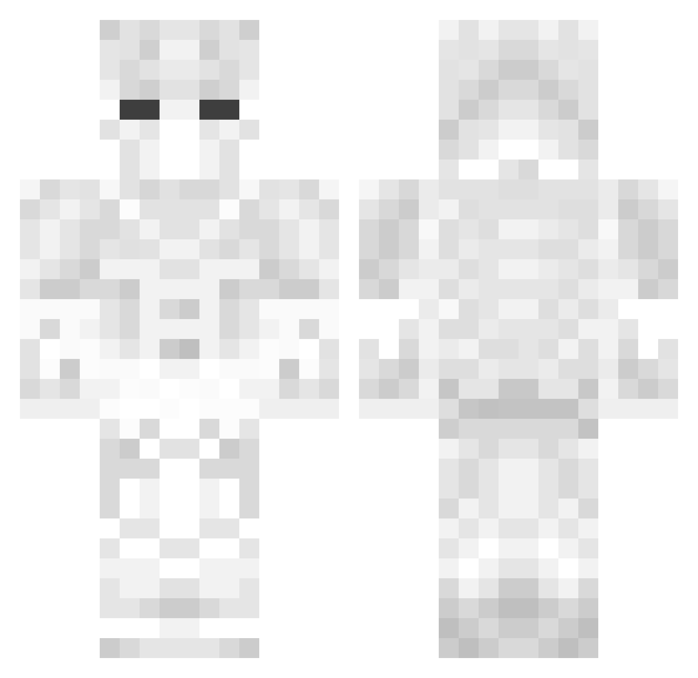 1zuber Minecraft skin, front and back view