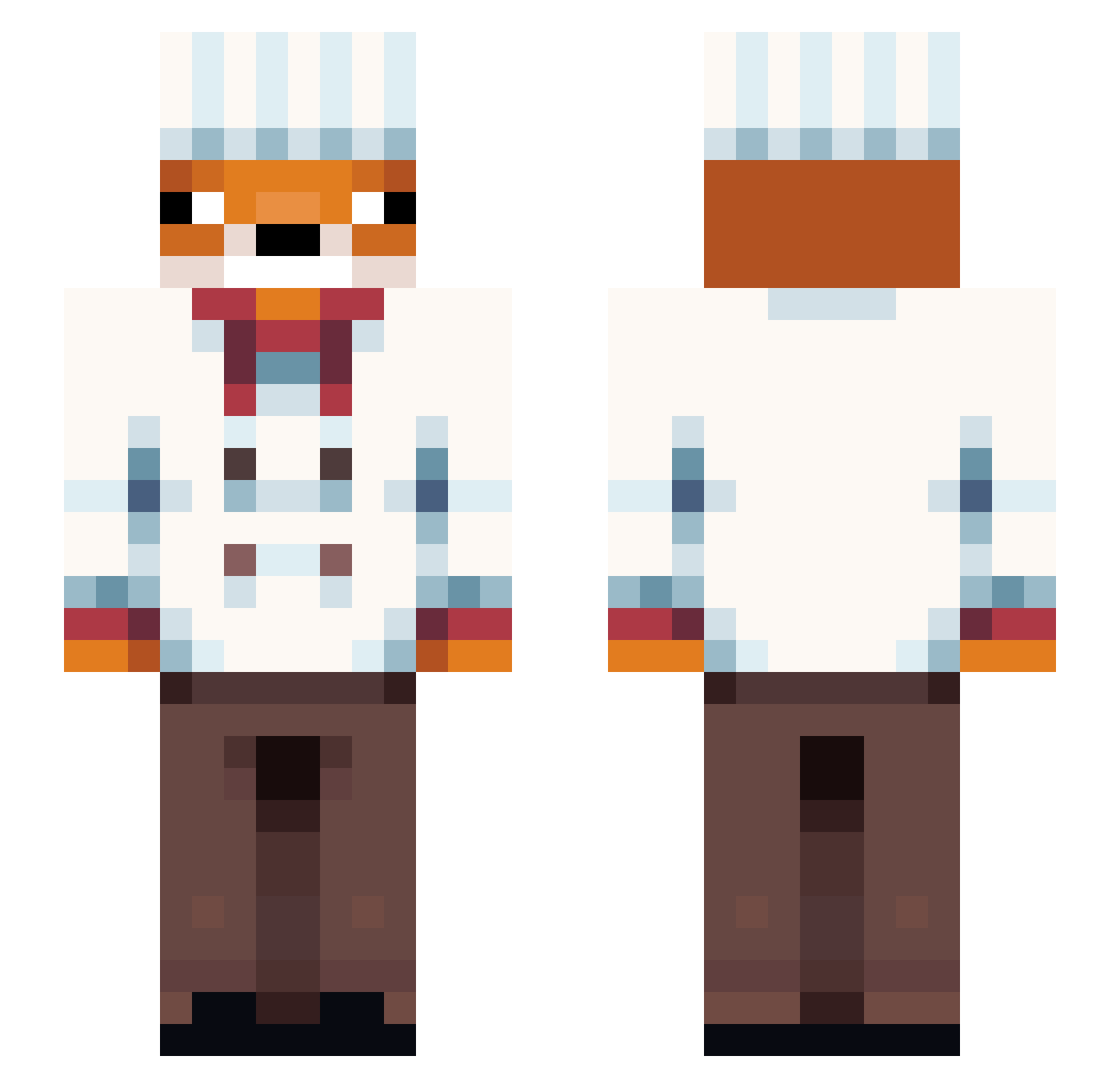 EpicMinecraftian Minecraft skin, front and back view