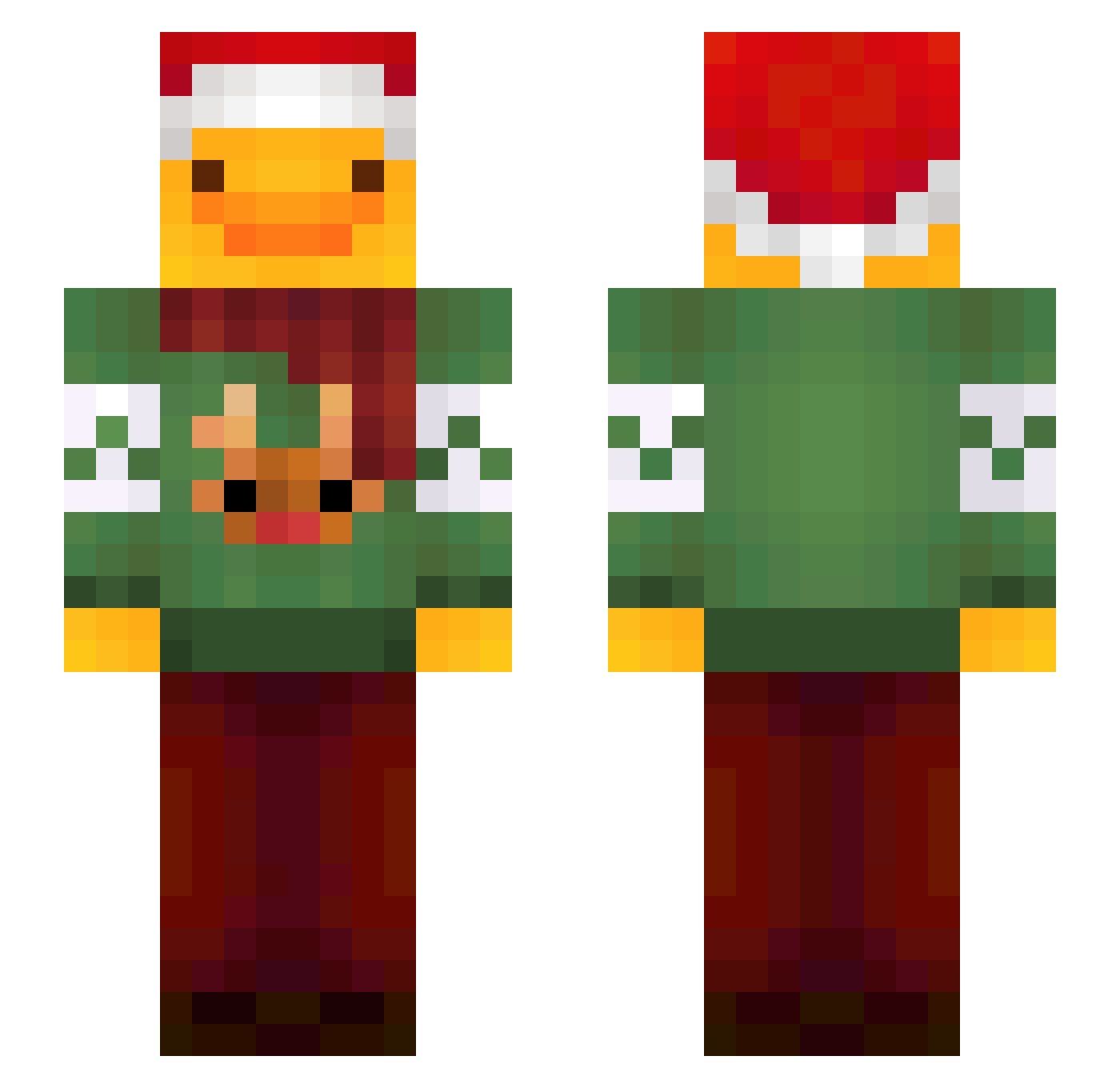 MC_MDE Minecraft skin, front and back view