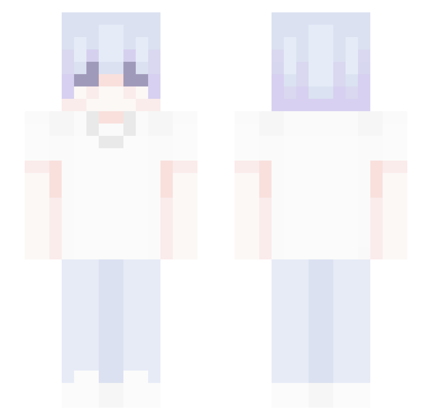 V1xzyy Minecraft skin, front and back view