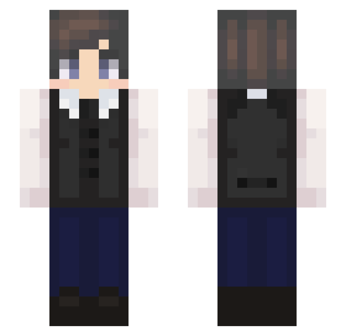 pyrrhica Minecraft skin, front and back view