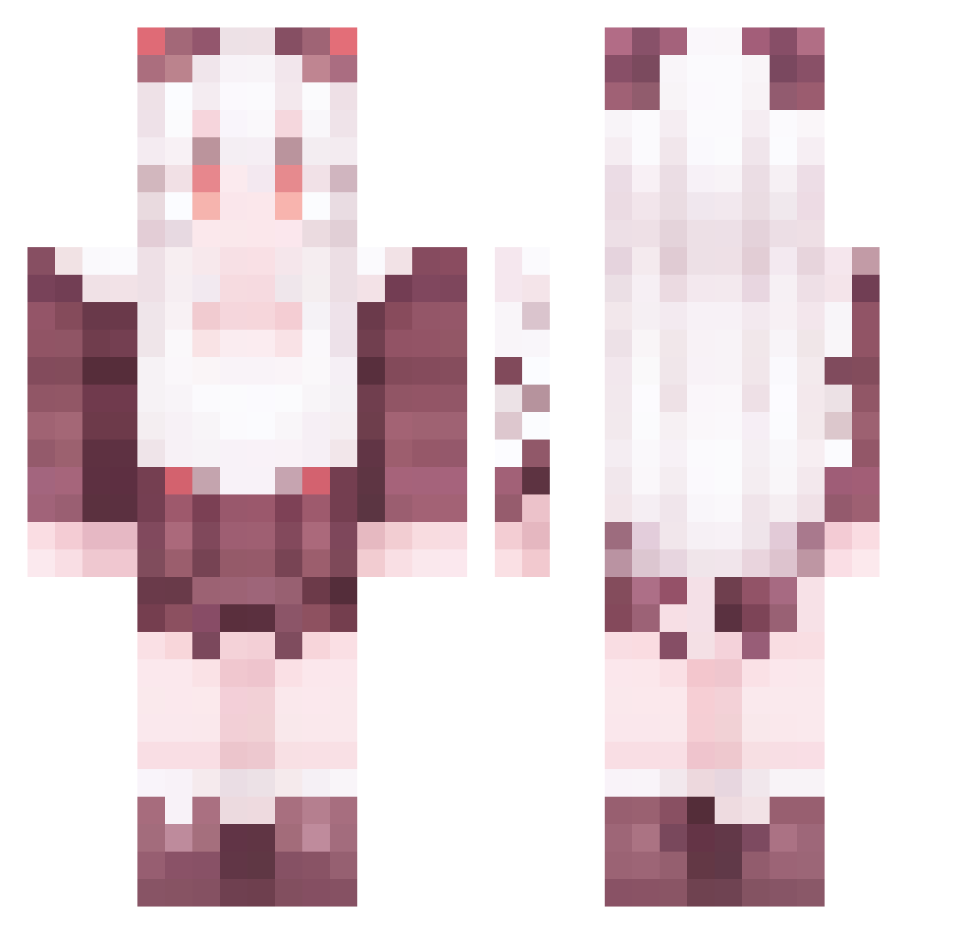 Yym_233 Minecraft skin, front and back view