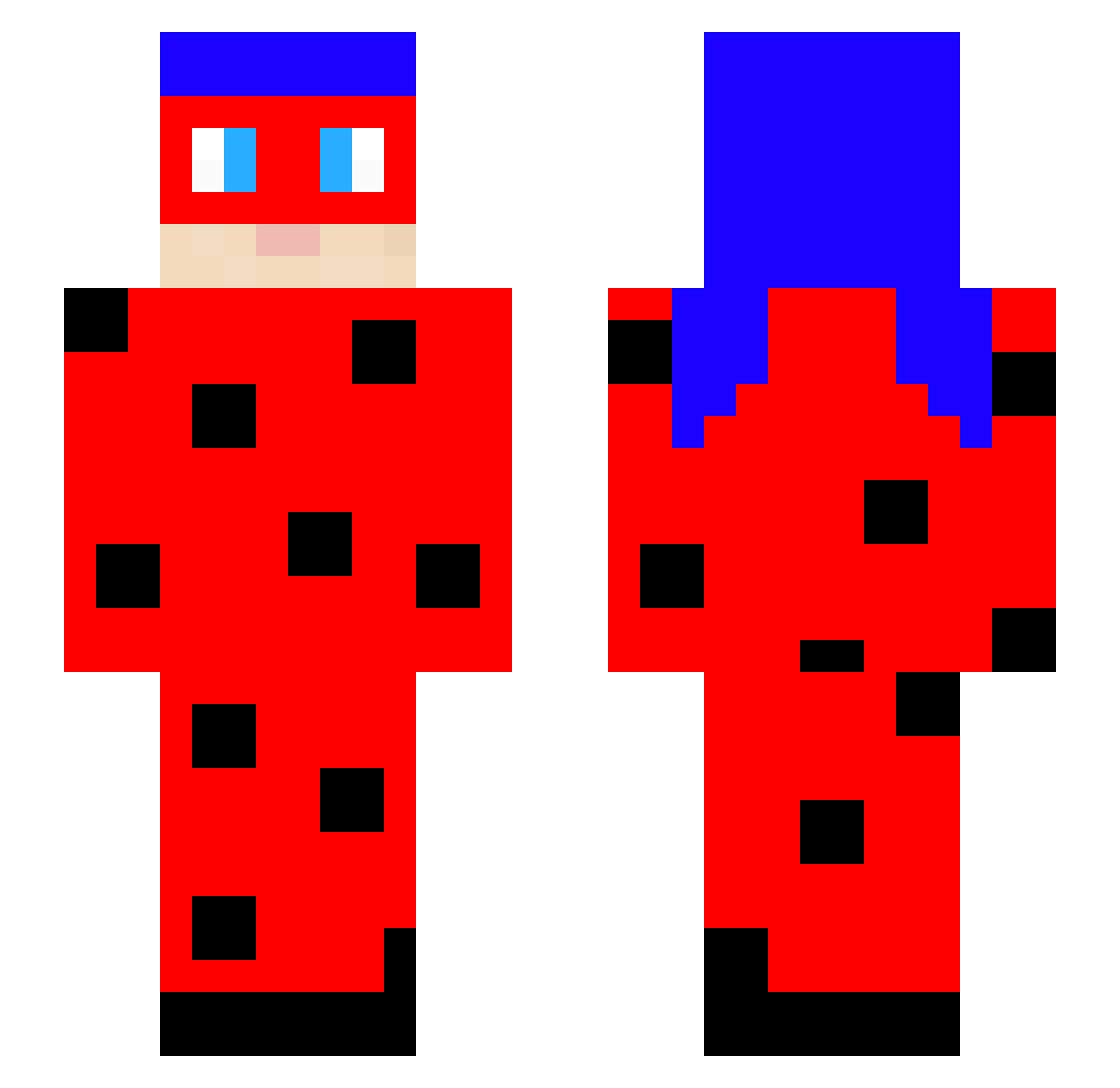 zyhx1337 Minecraft skin, front and back view