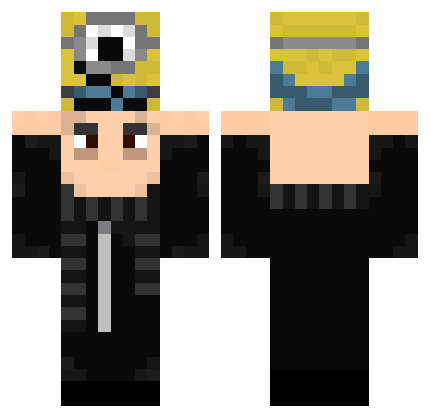 Bruntti Minecraft skin, front and back view