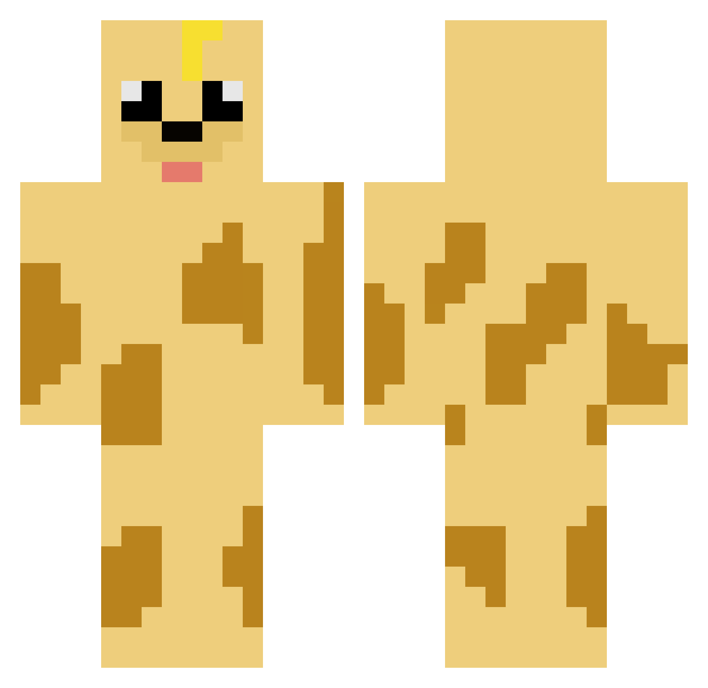 GPSolo Minecraft skin, front and back view