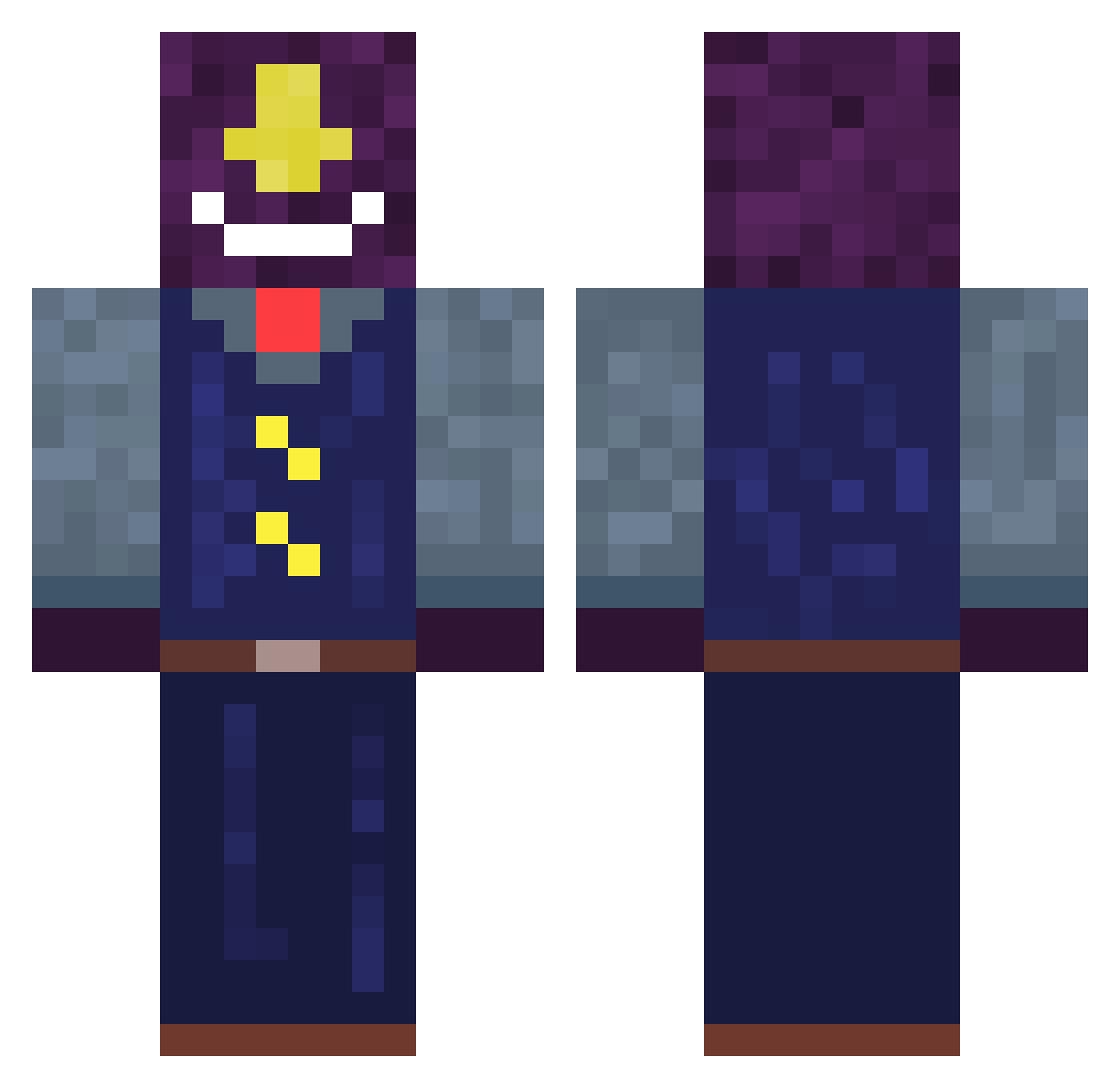diso4040 Minecraft skin, front and back view