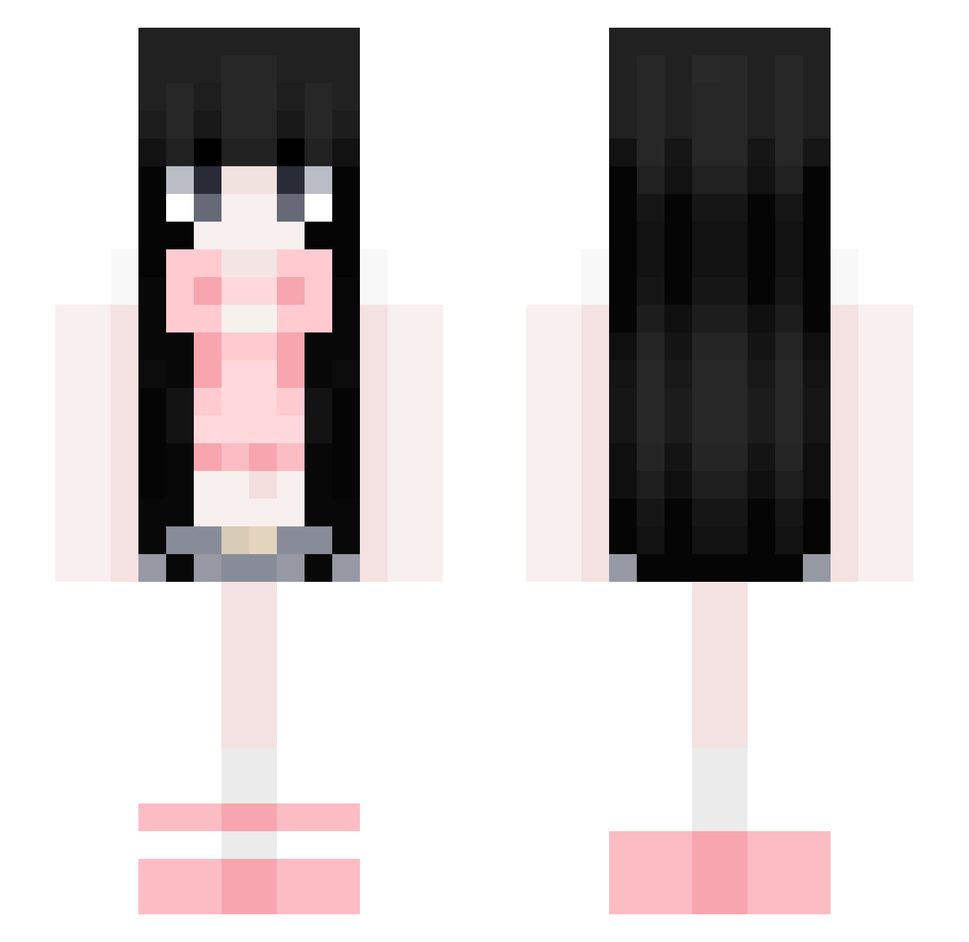 Valtesse Minecraft skin, front and back view
