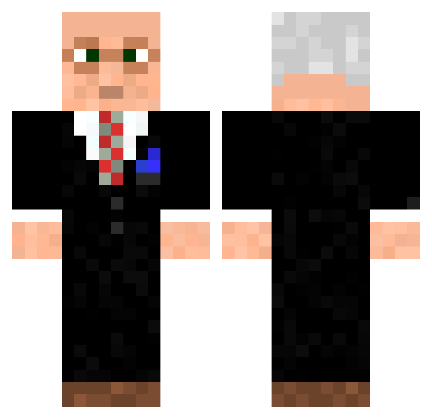 Xxtiplxuf Minecraft skin, front and back view