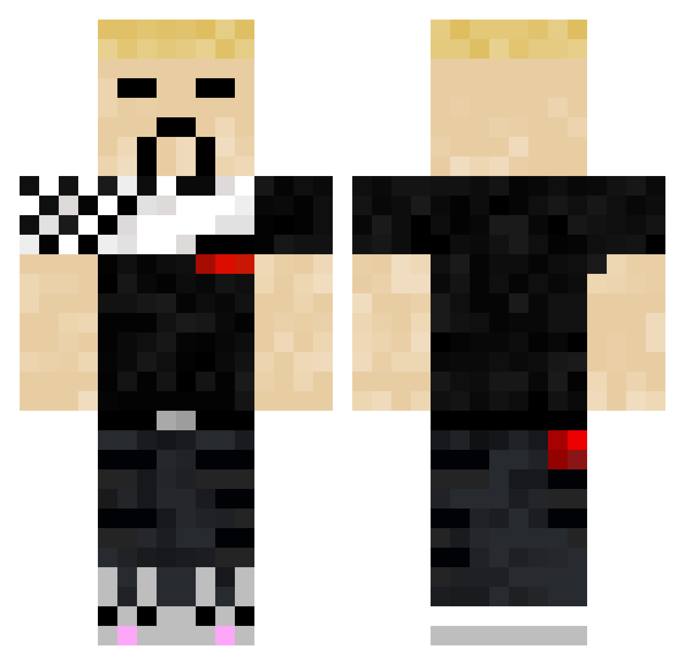 rostigkingcab Minecraft skin, front and back view