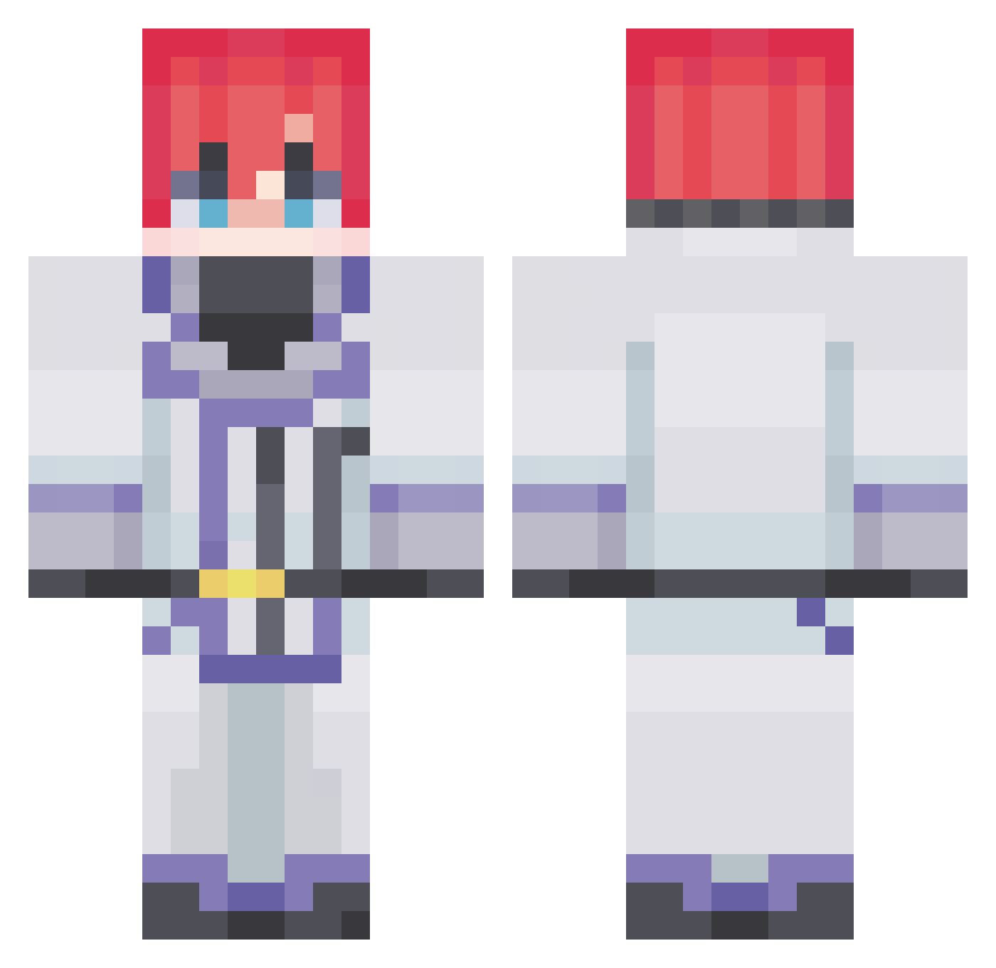 vue_ussless Minecraft skin, front and back view