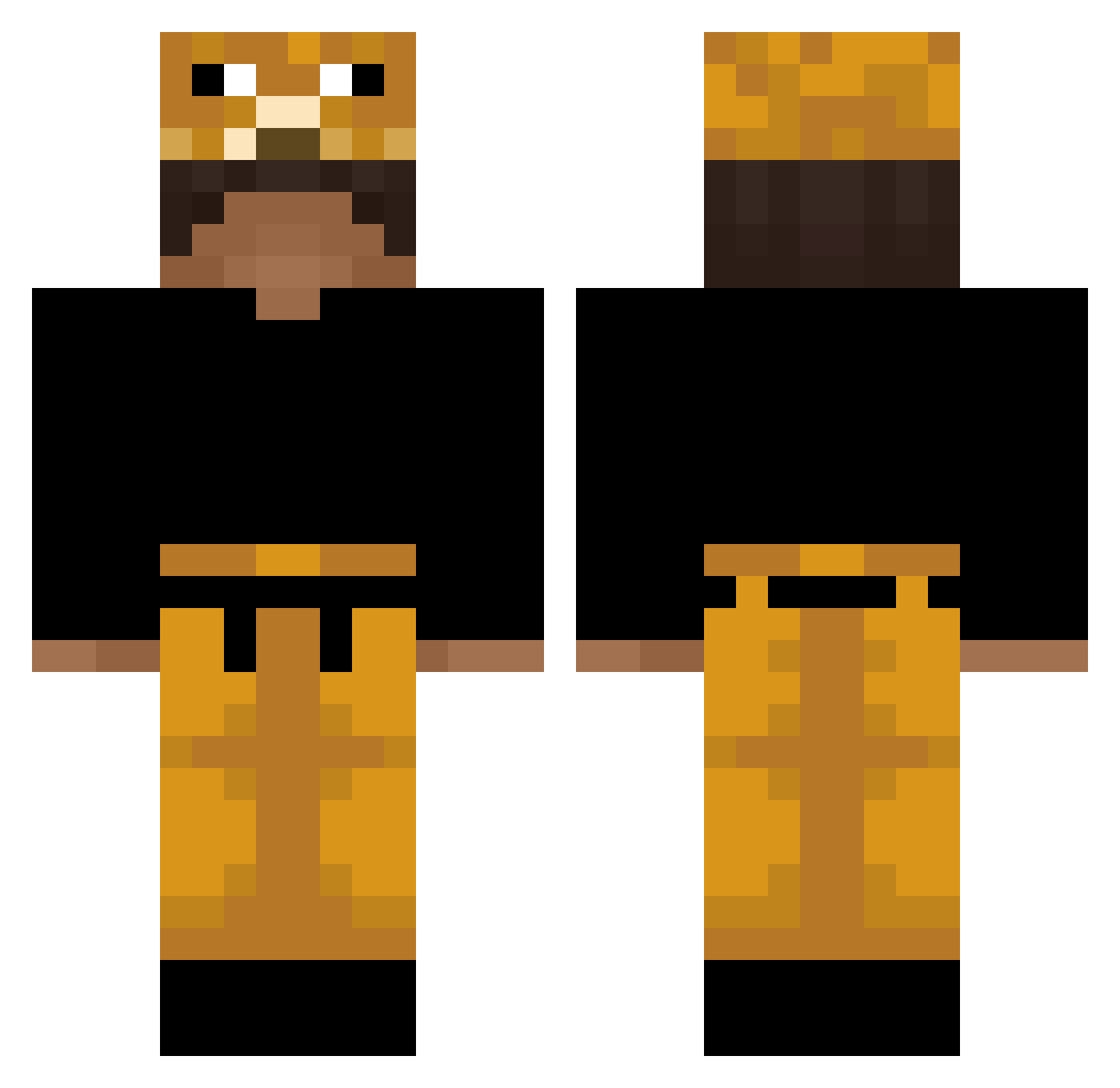 tirbolide Minecraft skin, front and back view