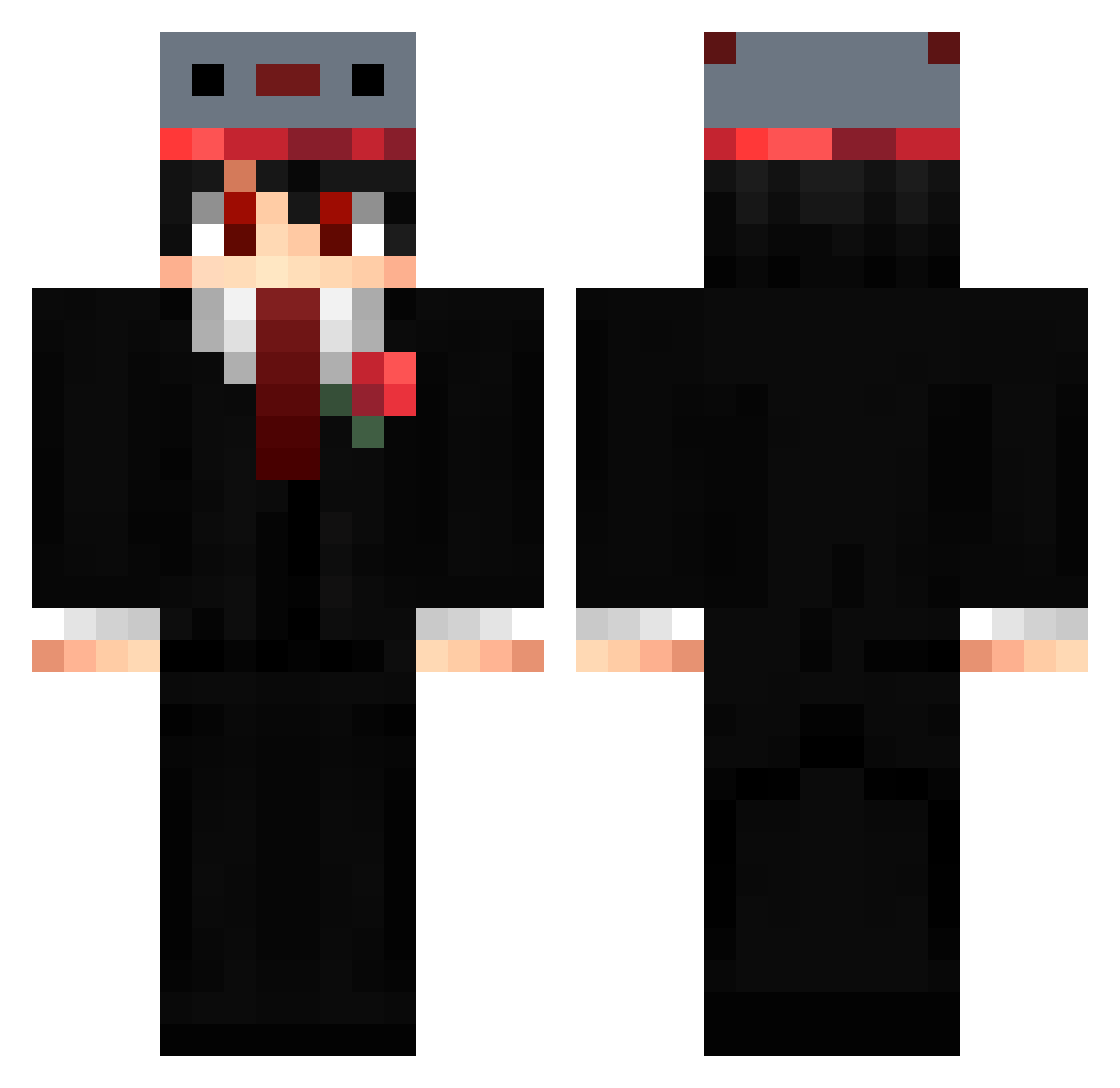 Fynn9518 Minecraft skin, front and back view