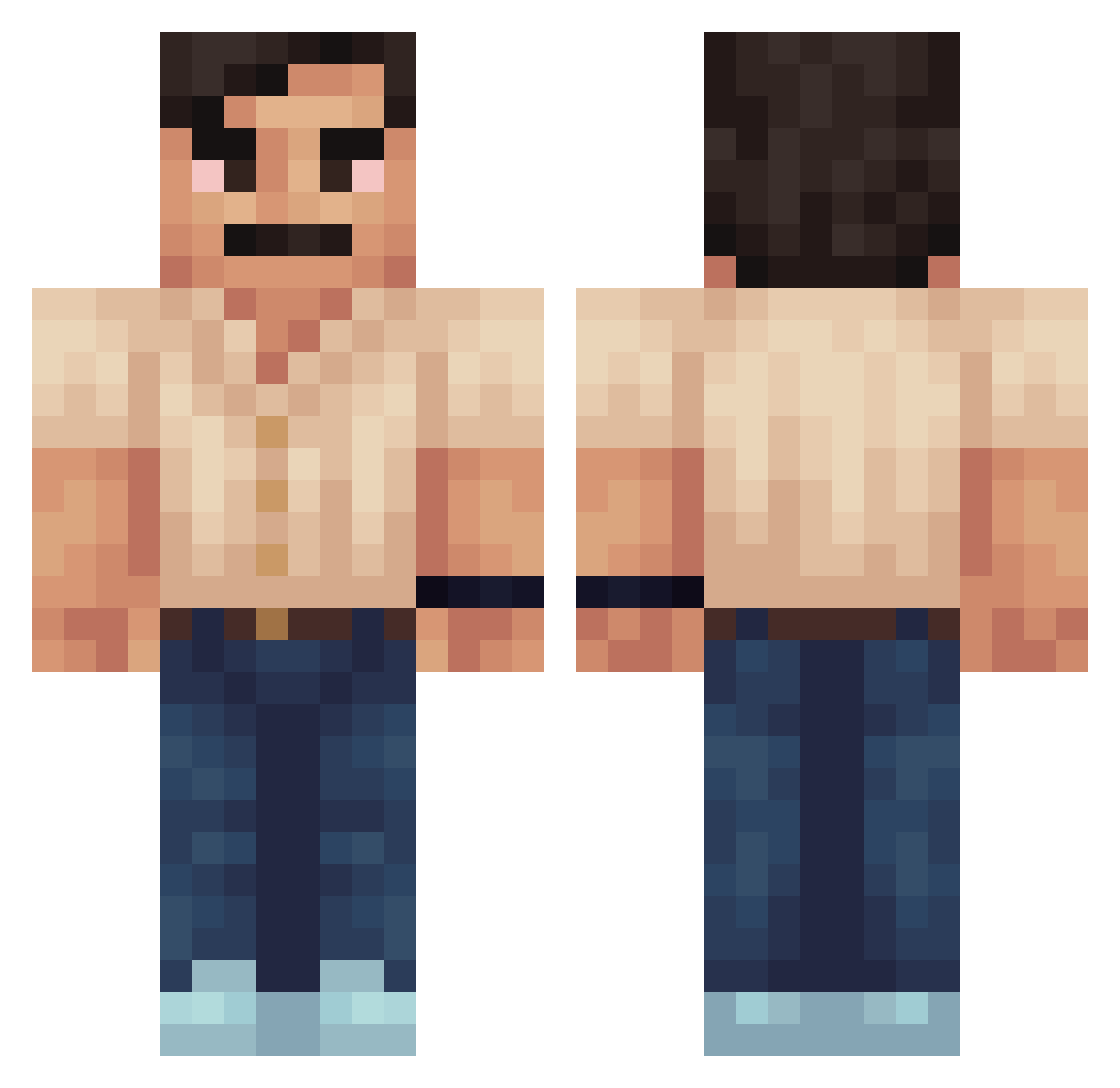 Geraltzrvii Minecraft skin, front and back view
