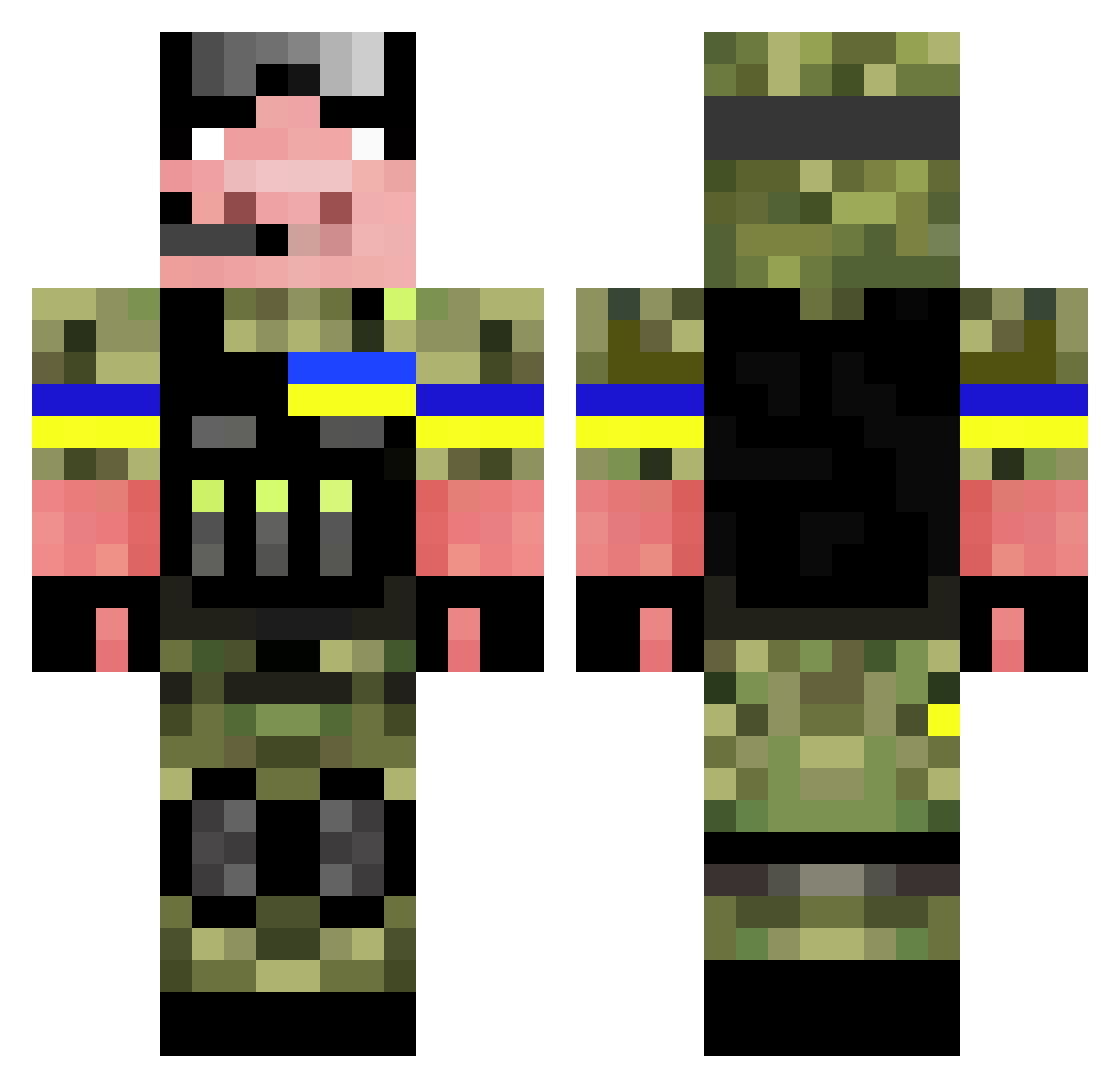 Tom1jere Minecraft skin, front and back view