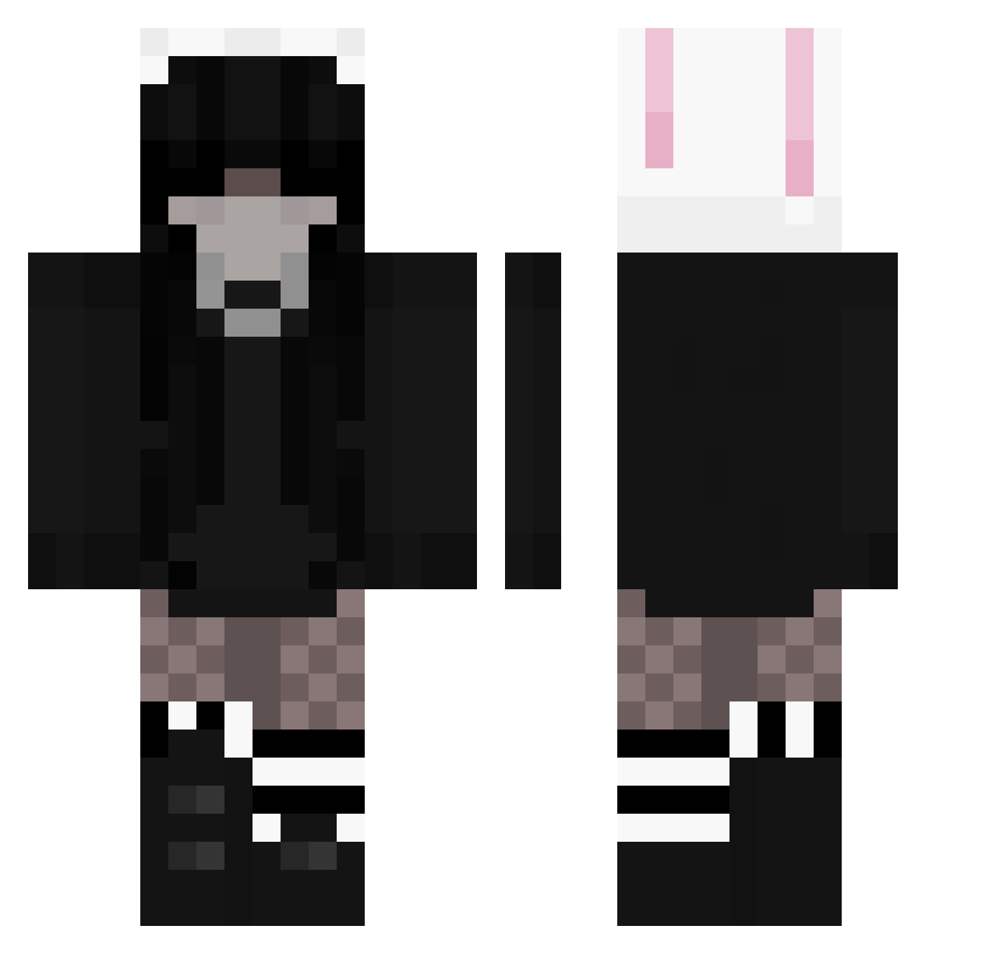 Jadyce Minecraft skin, front and back view