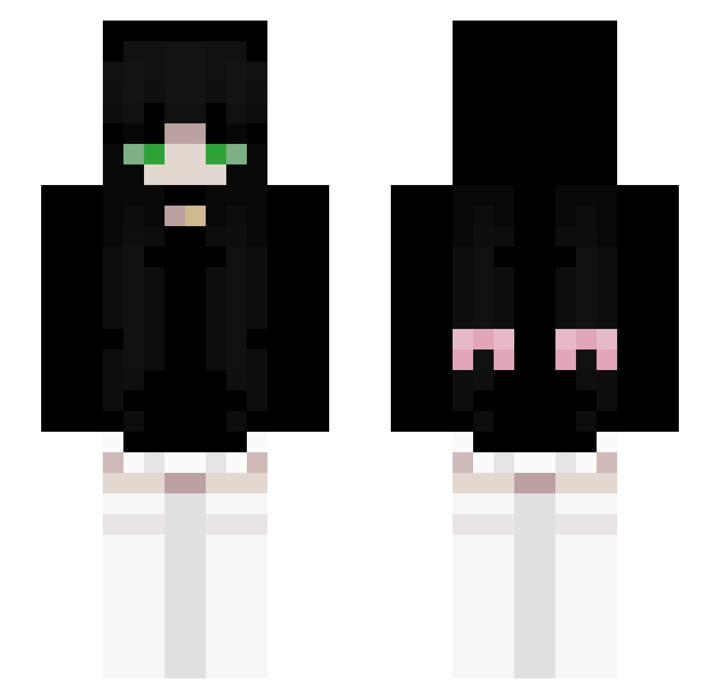 frysts Minecraft skin, front and back view