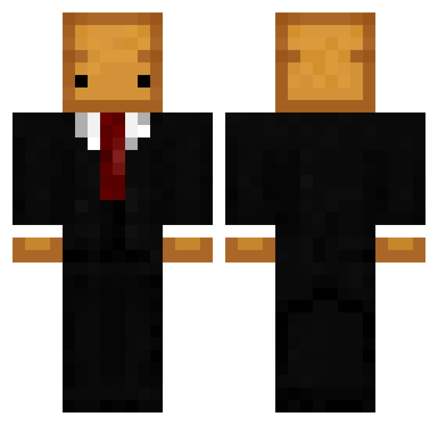 Nielubiecie0 Minecraft skin, front and back view