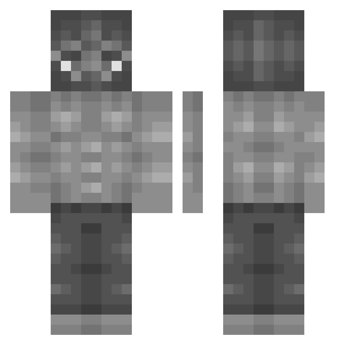 Bugdom Minecraft skin, front and back view
