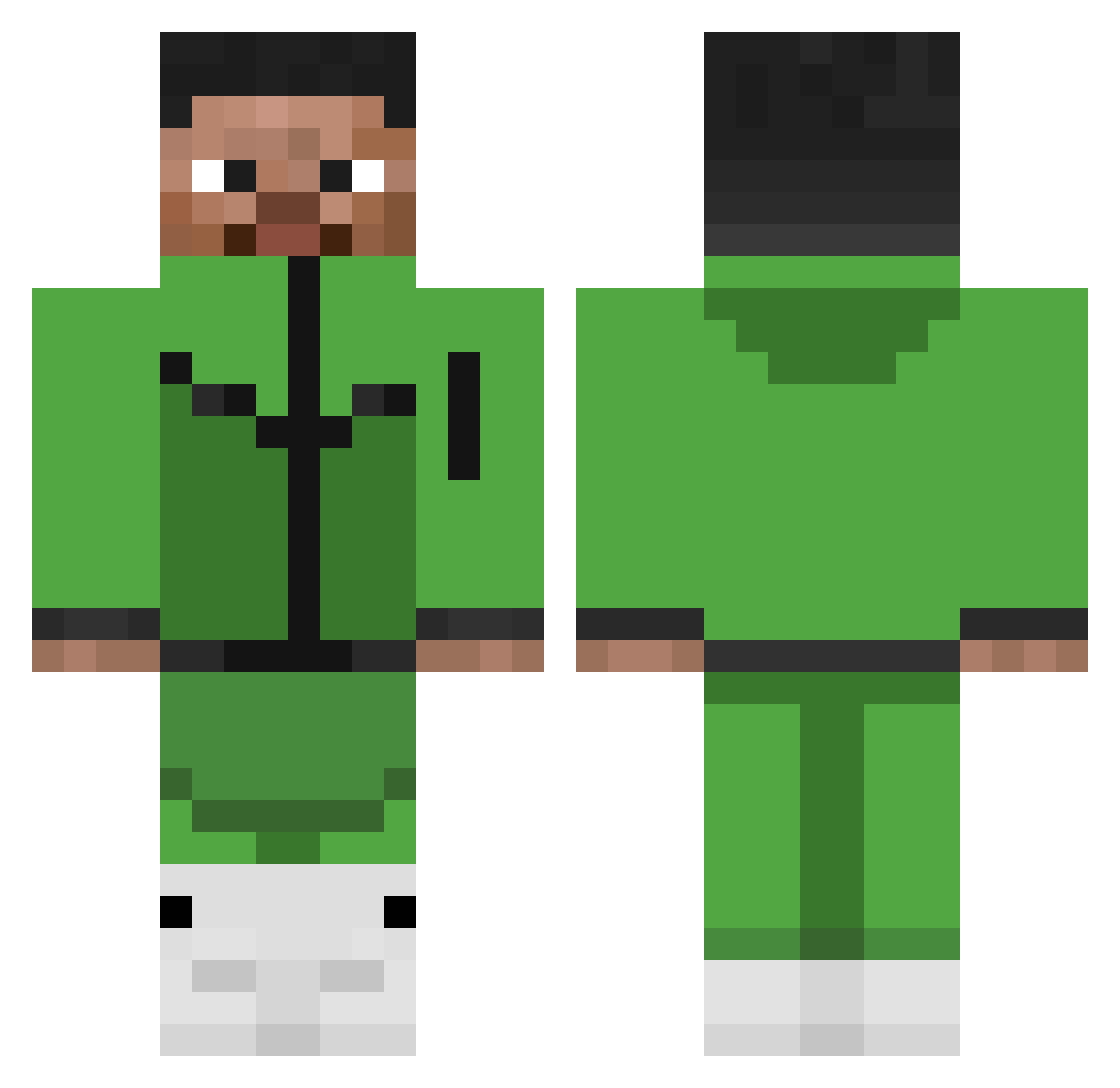 Drizzle__ Minecraft skin, front and back view