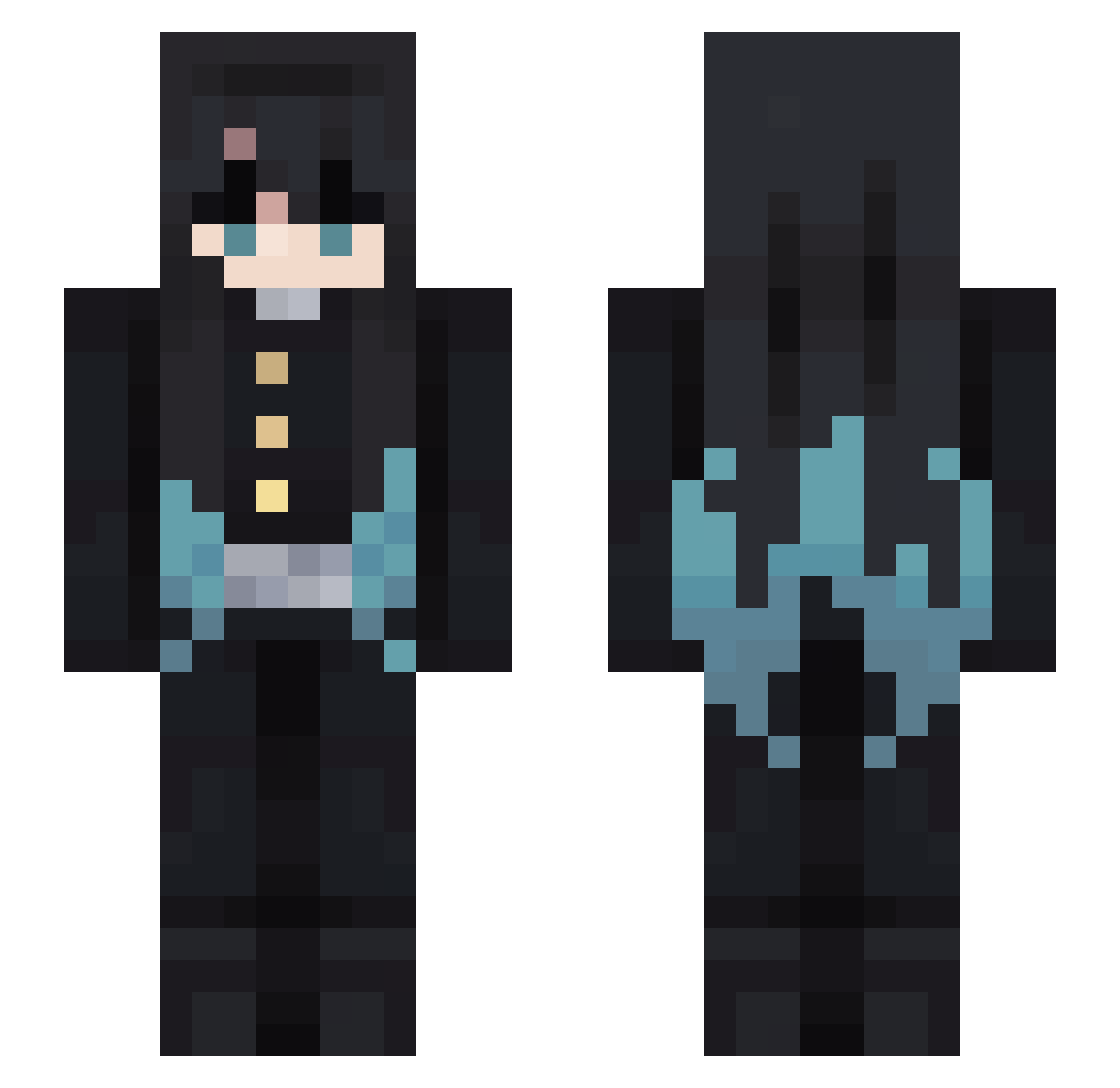kejzo_ Minecraft skin, front and back view