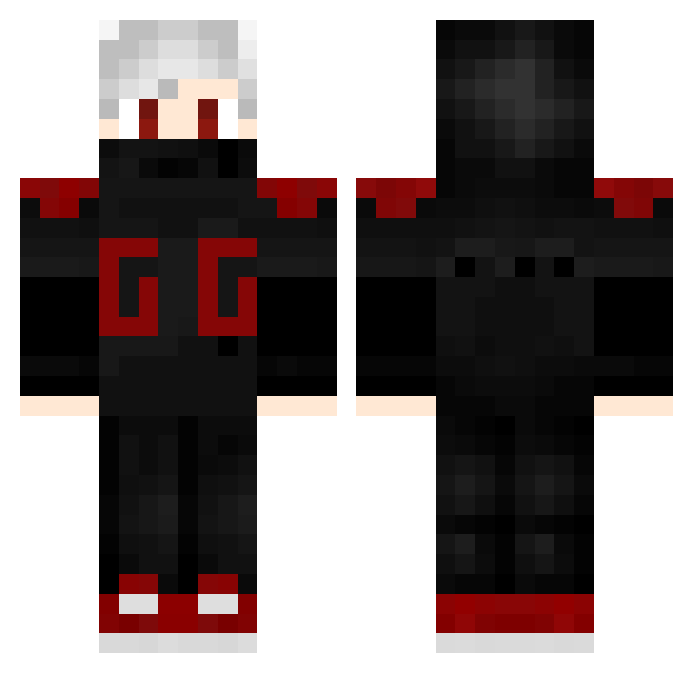 Sweatyhands10 Minecraft skin, front and back view