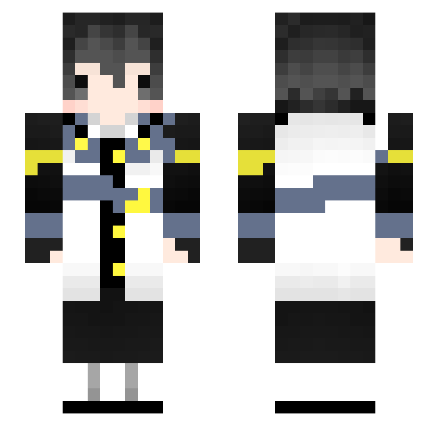 underlying1412 Minecraft skin, front and back view