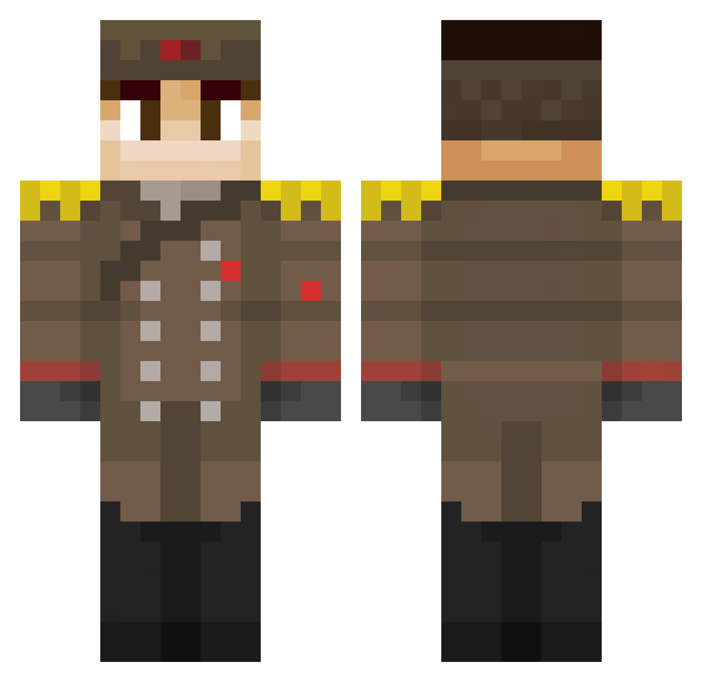 KaTSaxon Minecraft skin, front and back view