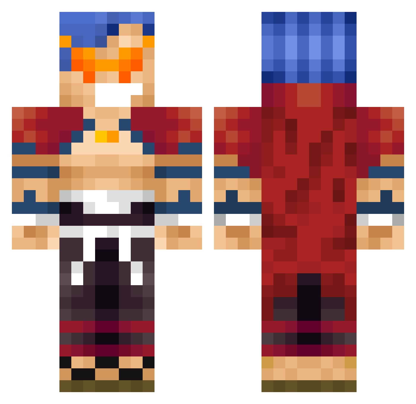 its0loki Minecraft skin, front and back view